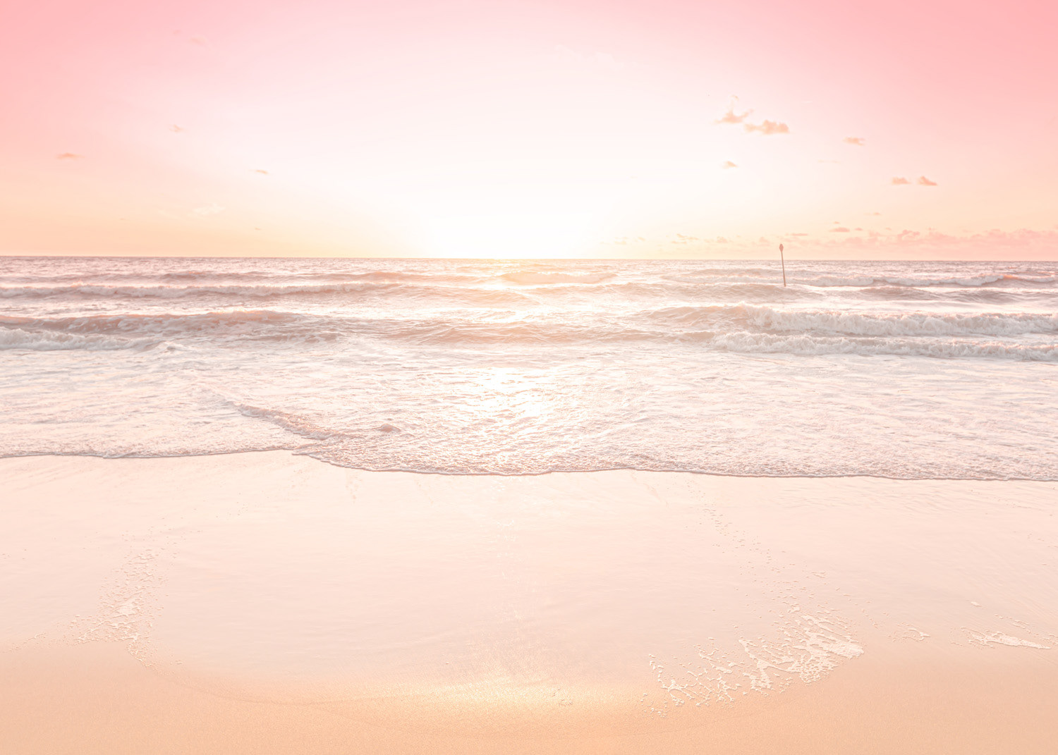 Waves And Sunset