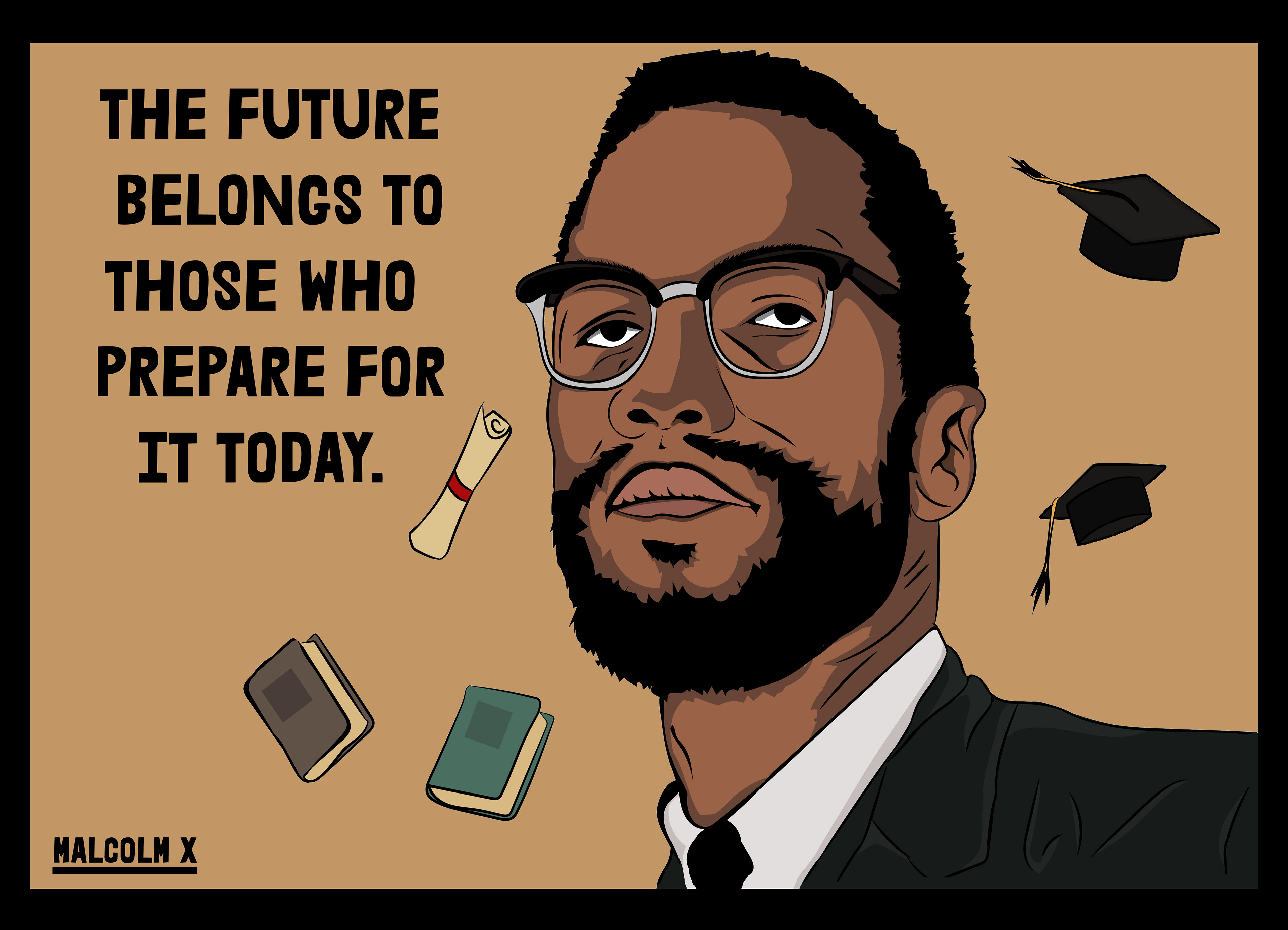 Illustration - inspirational and Black Power Poster 