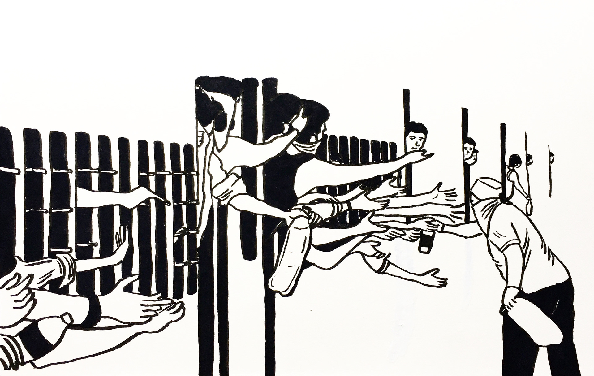 60 - A volunteer distributes food packets and water bottles among migrants travelling in a train to reach their native places, in Jabalpur, MP, 27th May 2020. Ref image by PTI via thewire.in 