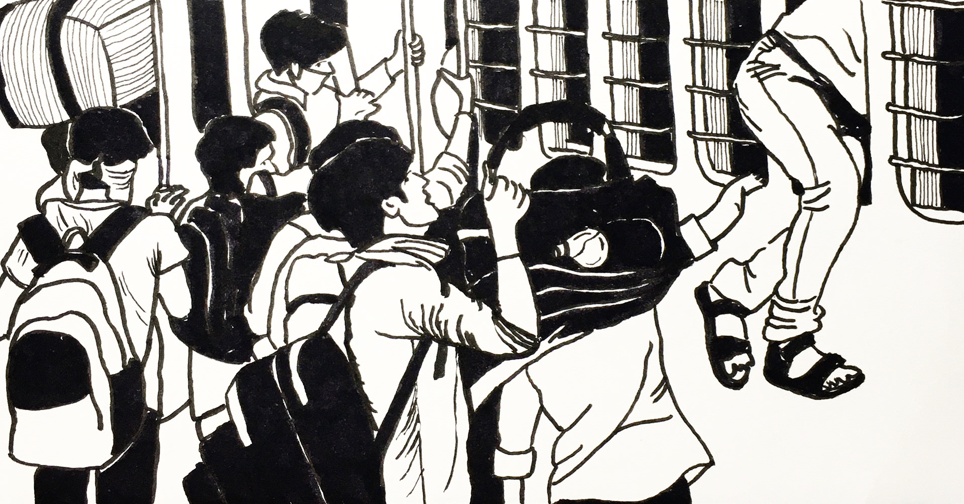 61 - Migrant workers board a train through windows in Danapur station, Patna, to reach their native places during the nationwide lockdown. Ref image by ANI photo via New Indian Express