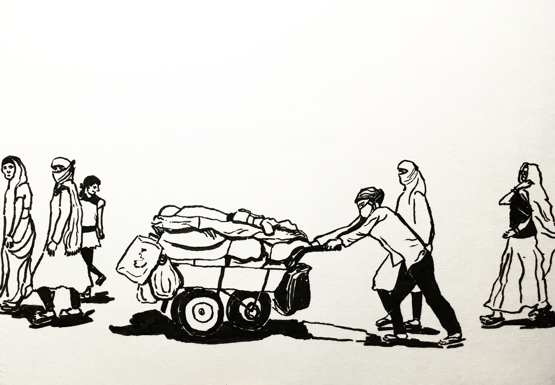 28 - Weary migrants workers lug crashed hopes en route their homes: people moving to UP from Maharashtra via MP. Ref image from The Hindu 