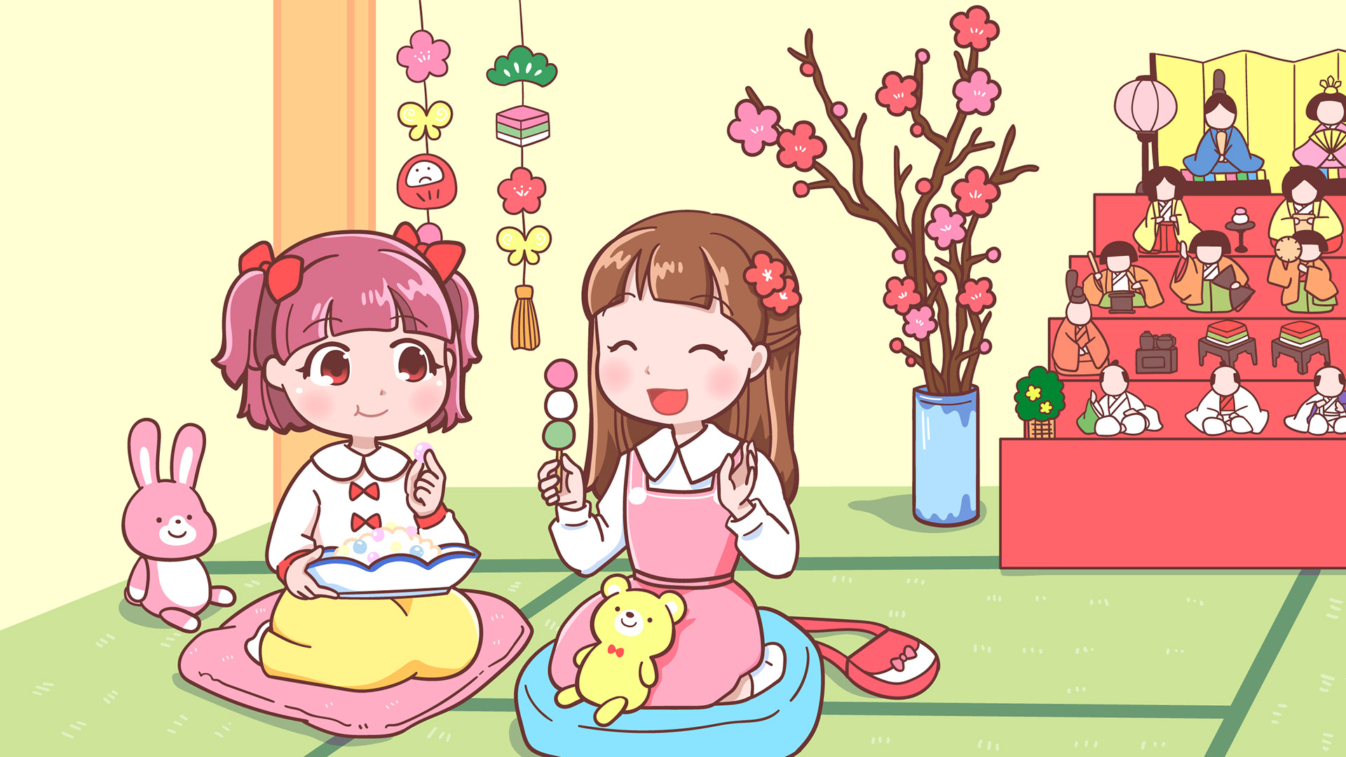 女の子ふたりの本画