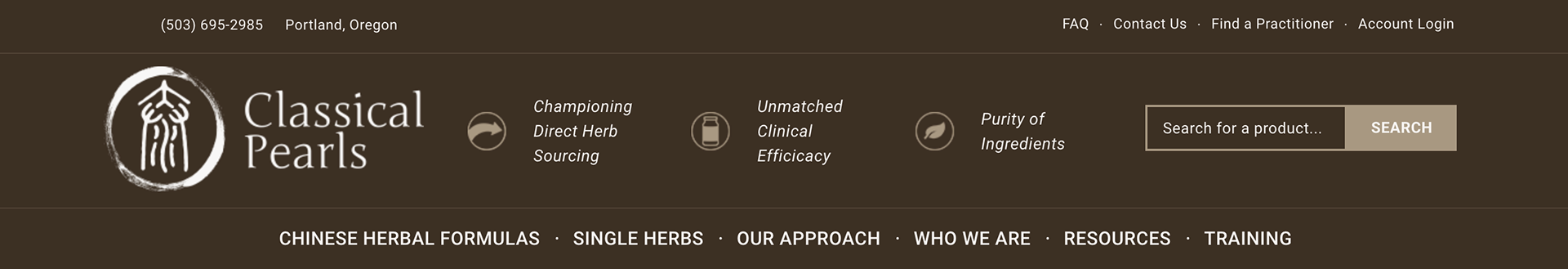 Icons shown on Classical Pearls website