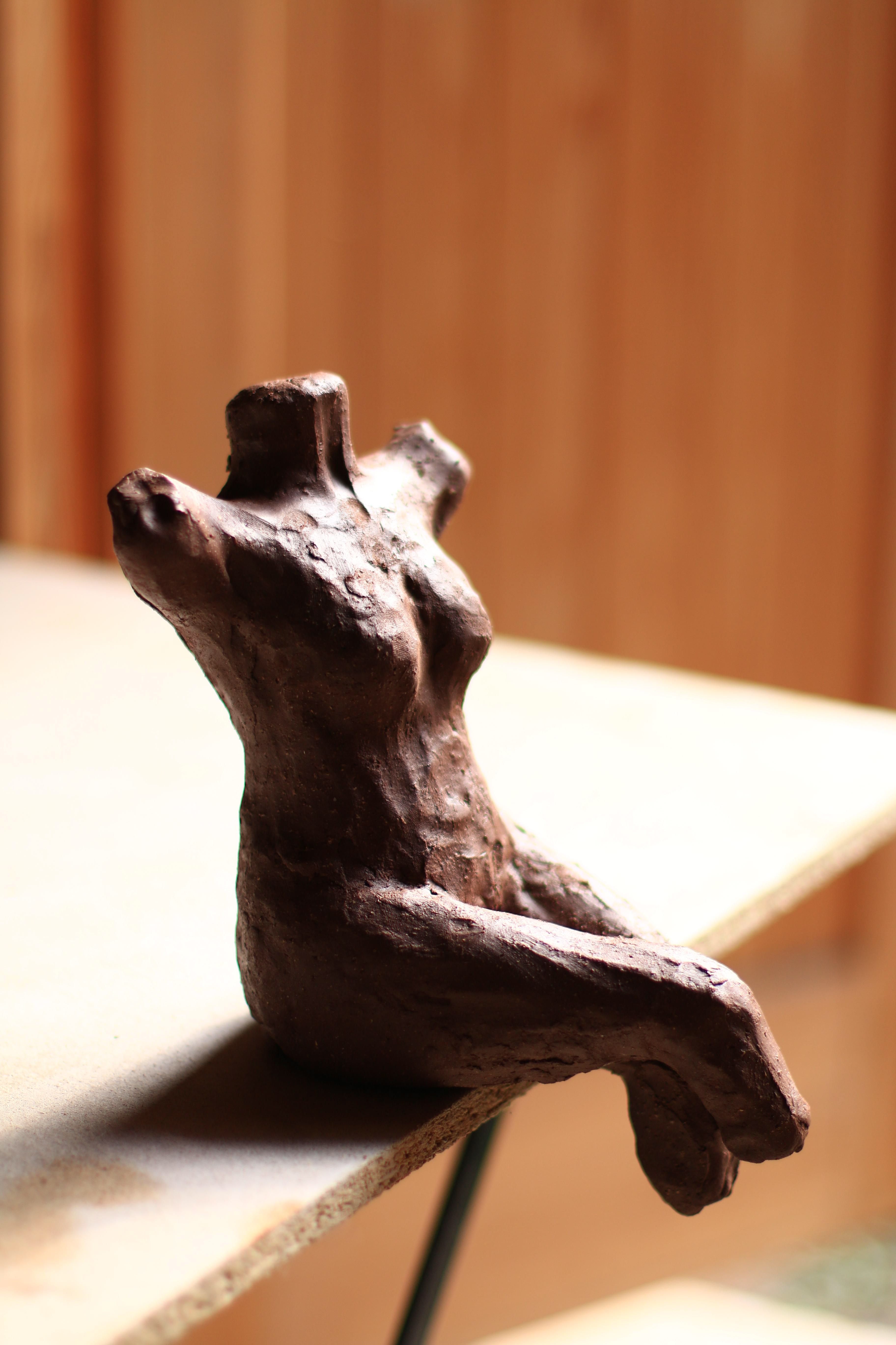 brauner Ton ungebrannt, frisch geformt