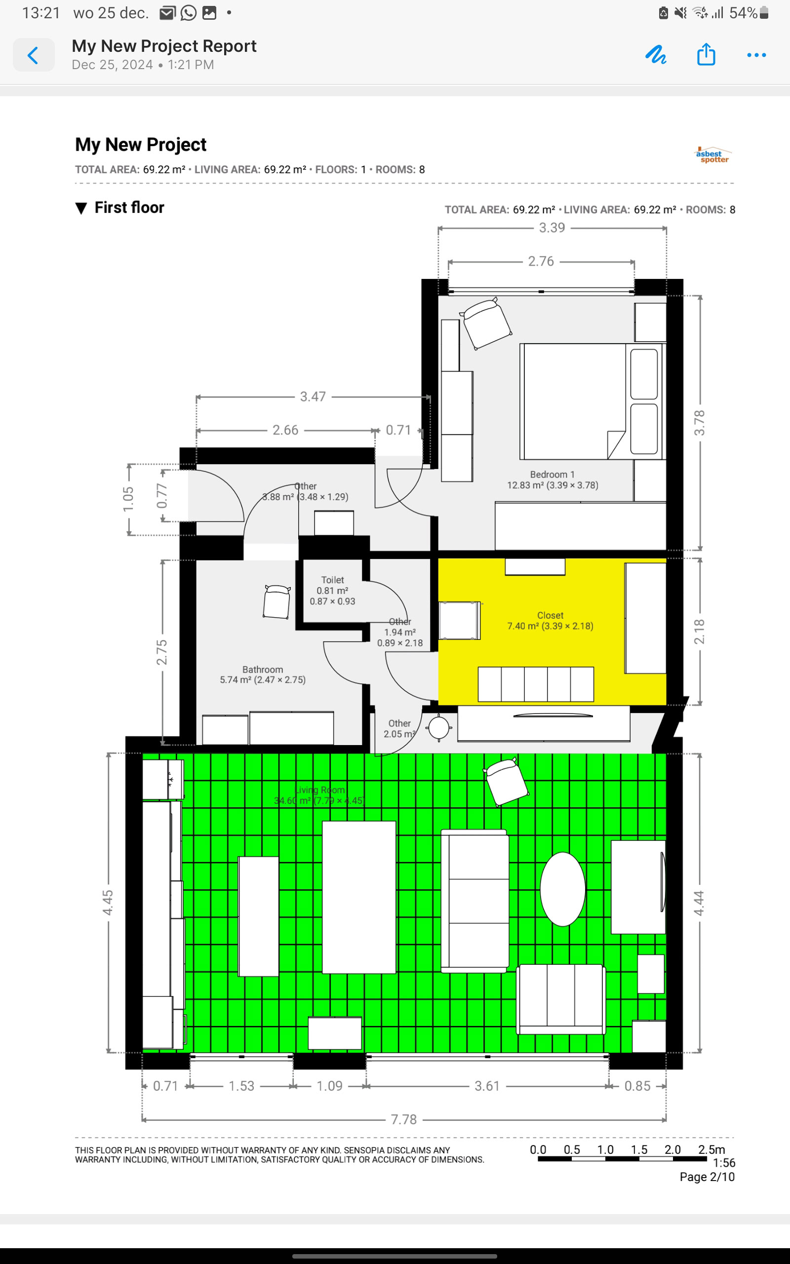 2D-plan van een woning