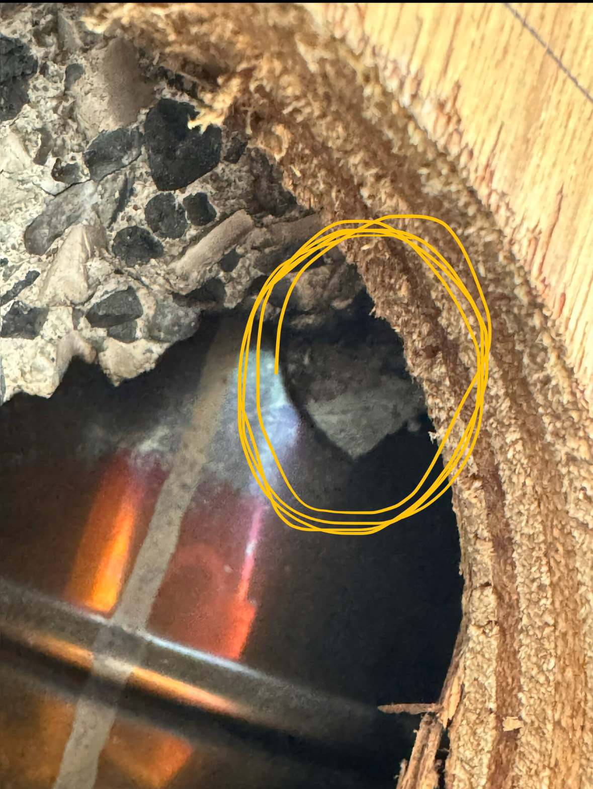 Restant van rookgaskanaal