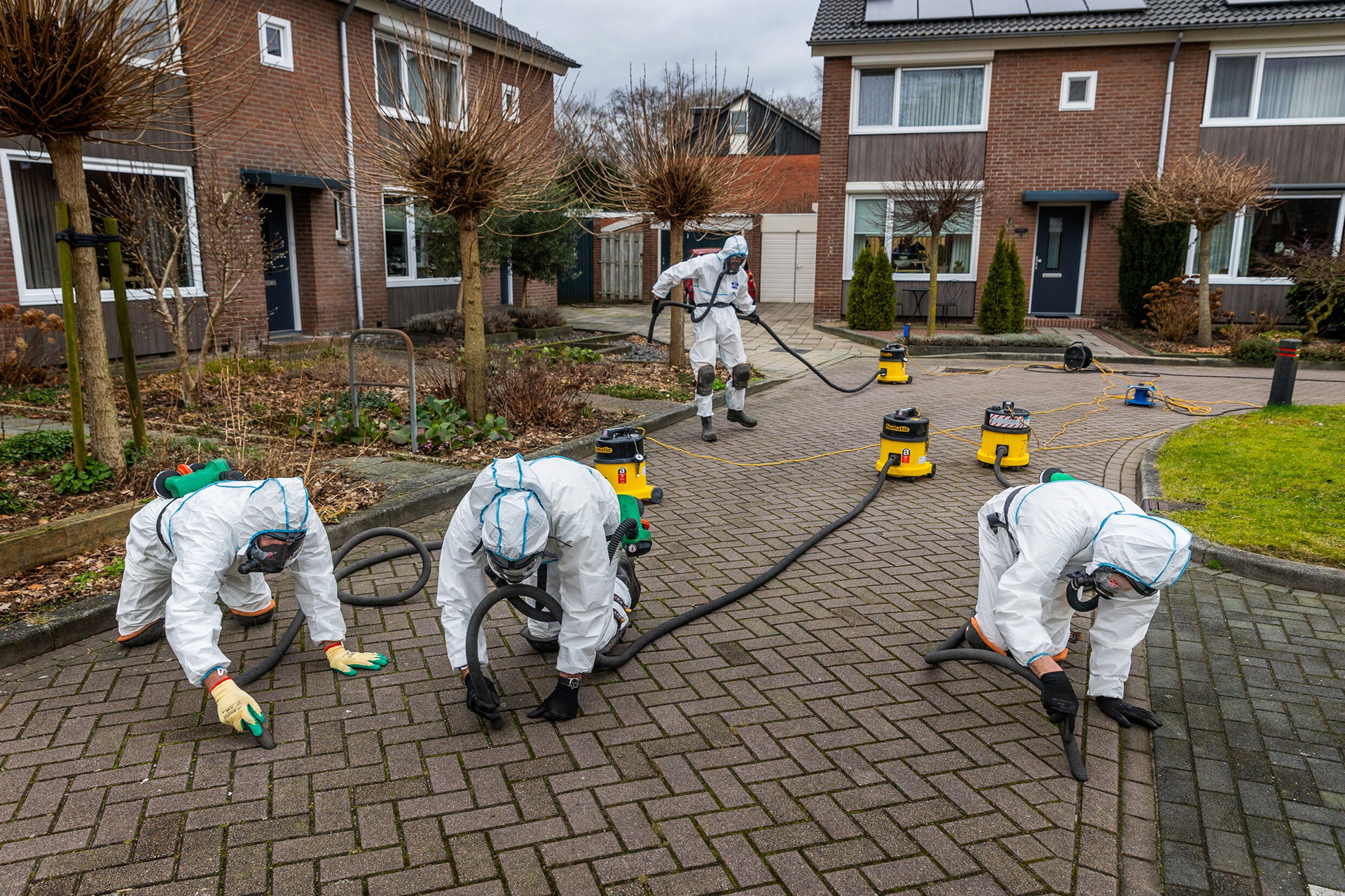 voorbeeld van een sanering na een asbestbrand