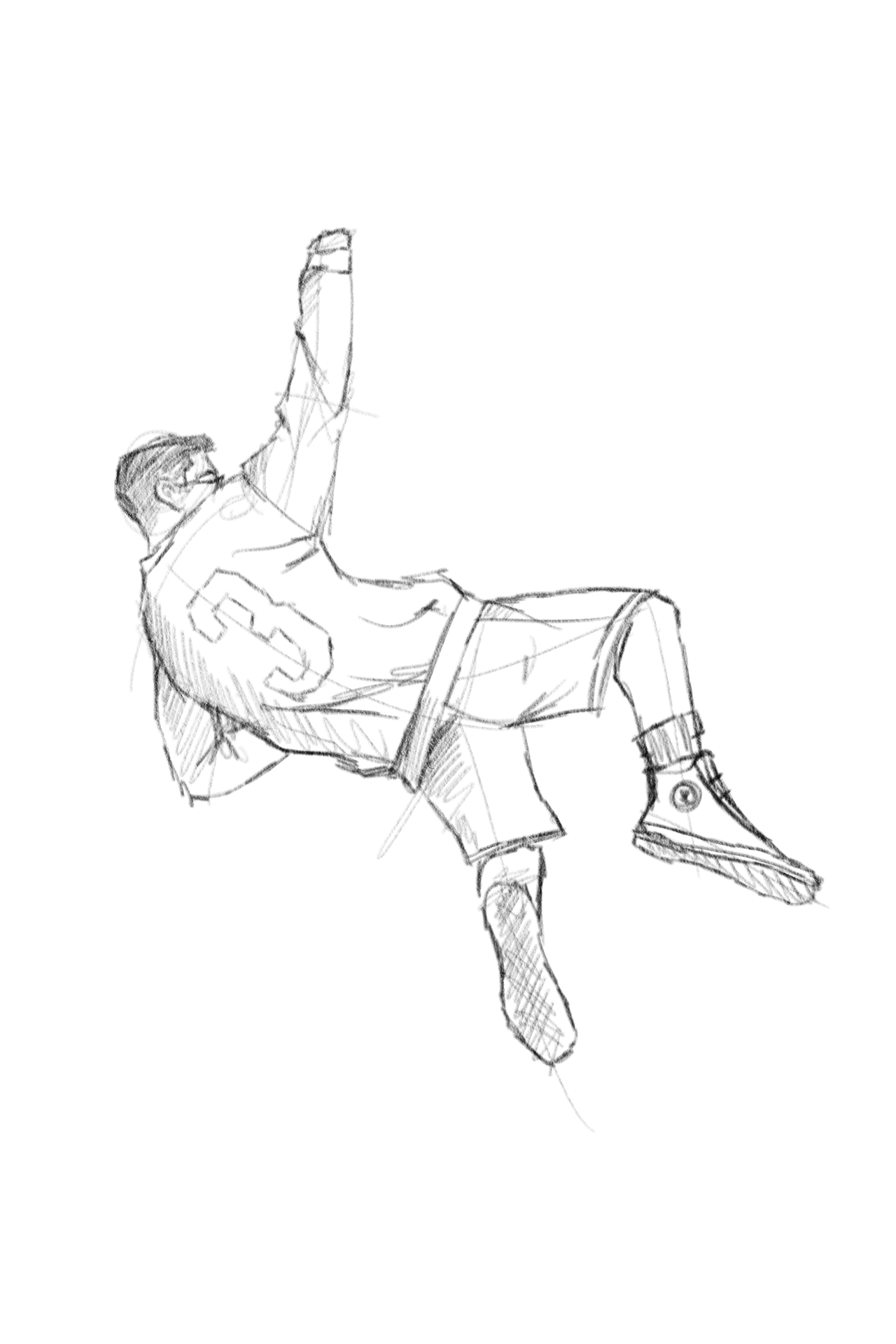 me, falling. pencil on paper [2021]