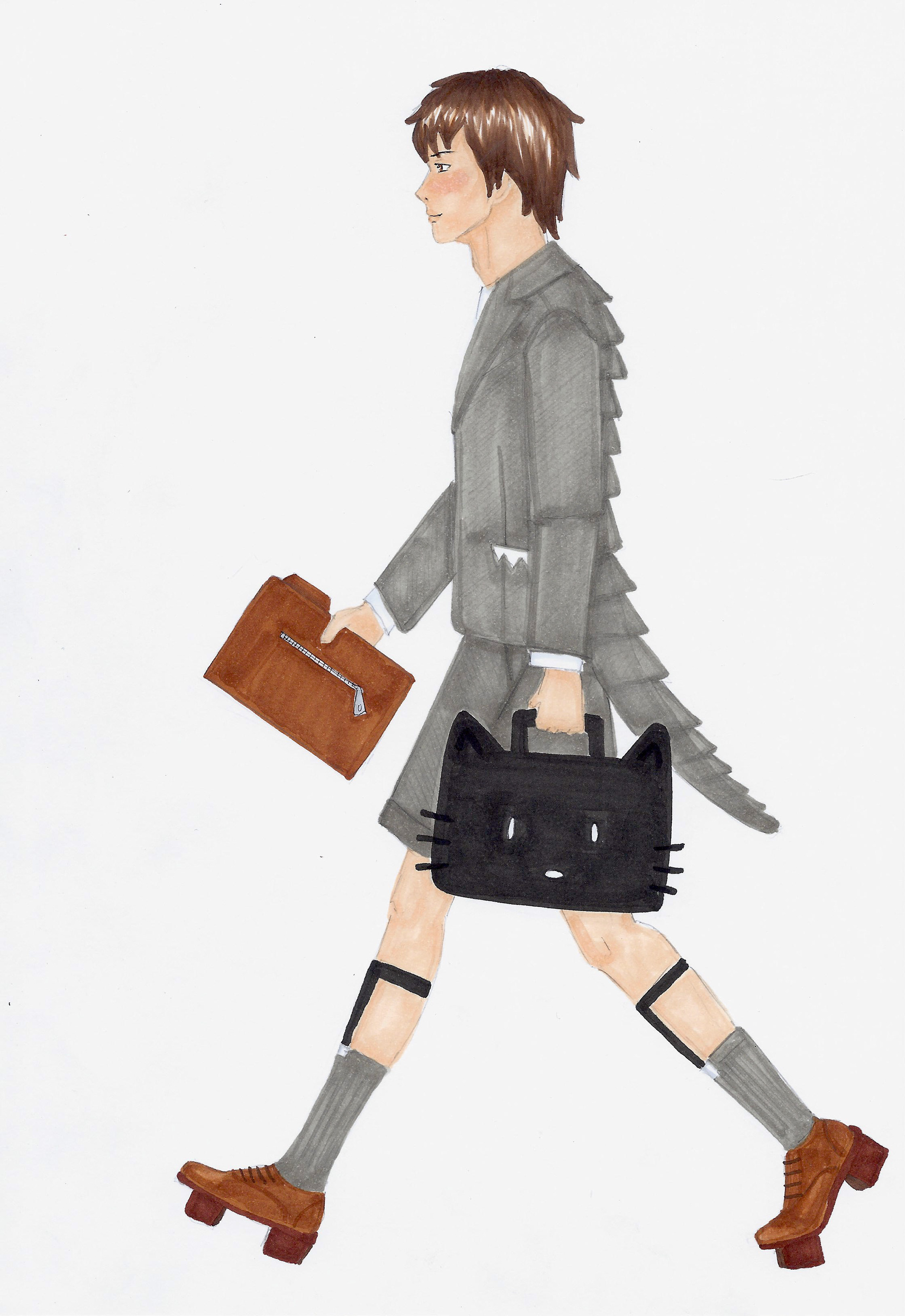 Kawaii Bijinesu 1. markers on paper [2020]