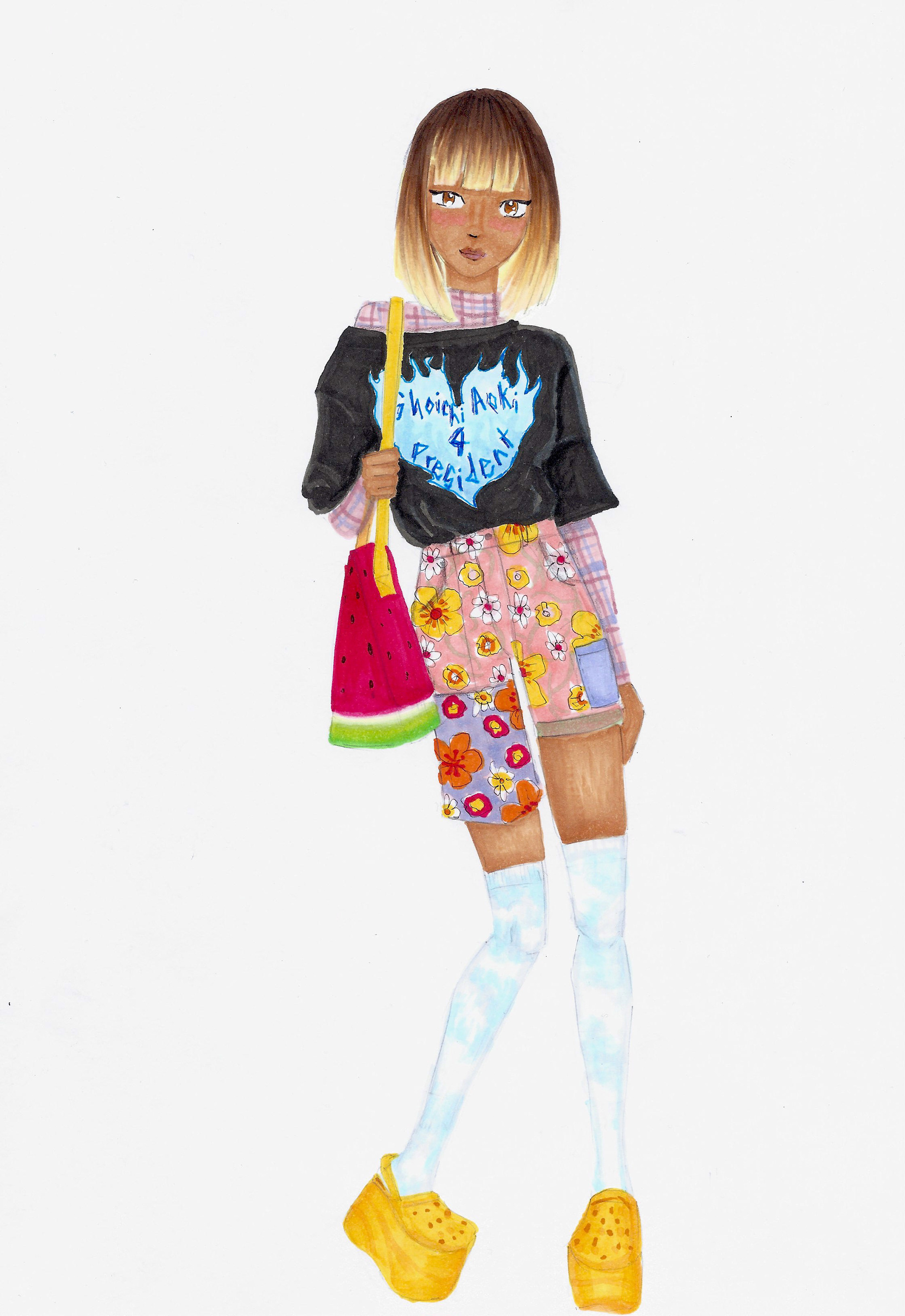 Harajuku Renaissance 2. markers on paper [2020]