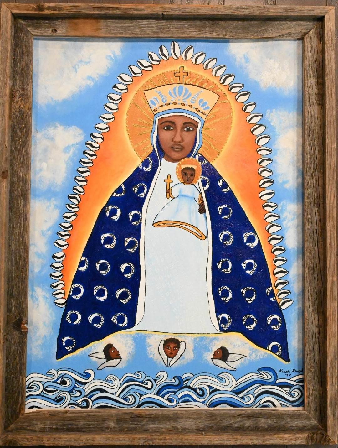 “Madonna Mweusi" • Acrylic on Watercolor Paper • 18 x 24 Inches • 2022 