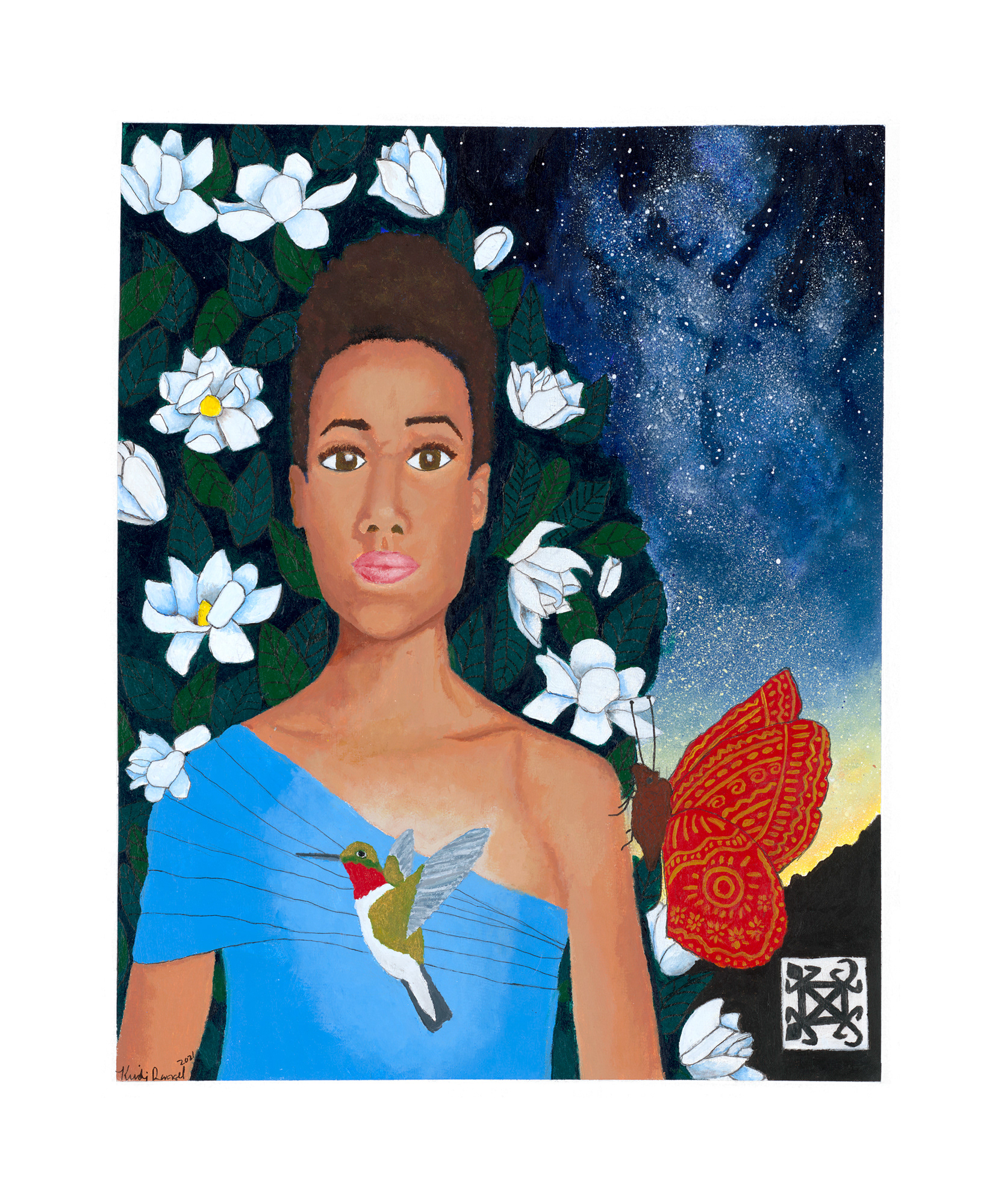 Magnolia • Acrylic on Watercolor Paper • 18 x 24 inches • 2021