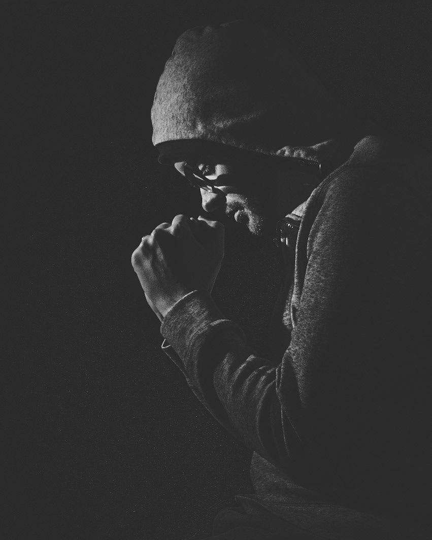 Dark Moody Portrait of a Young Man