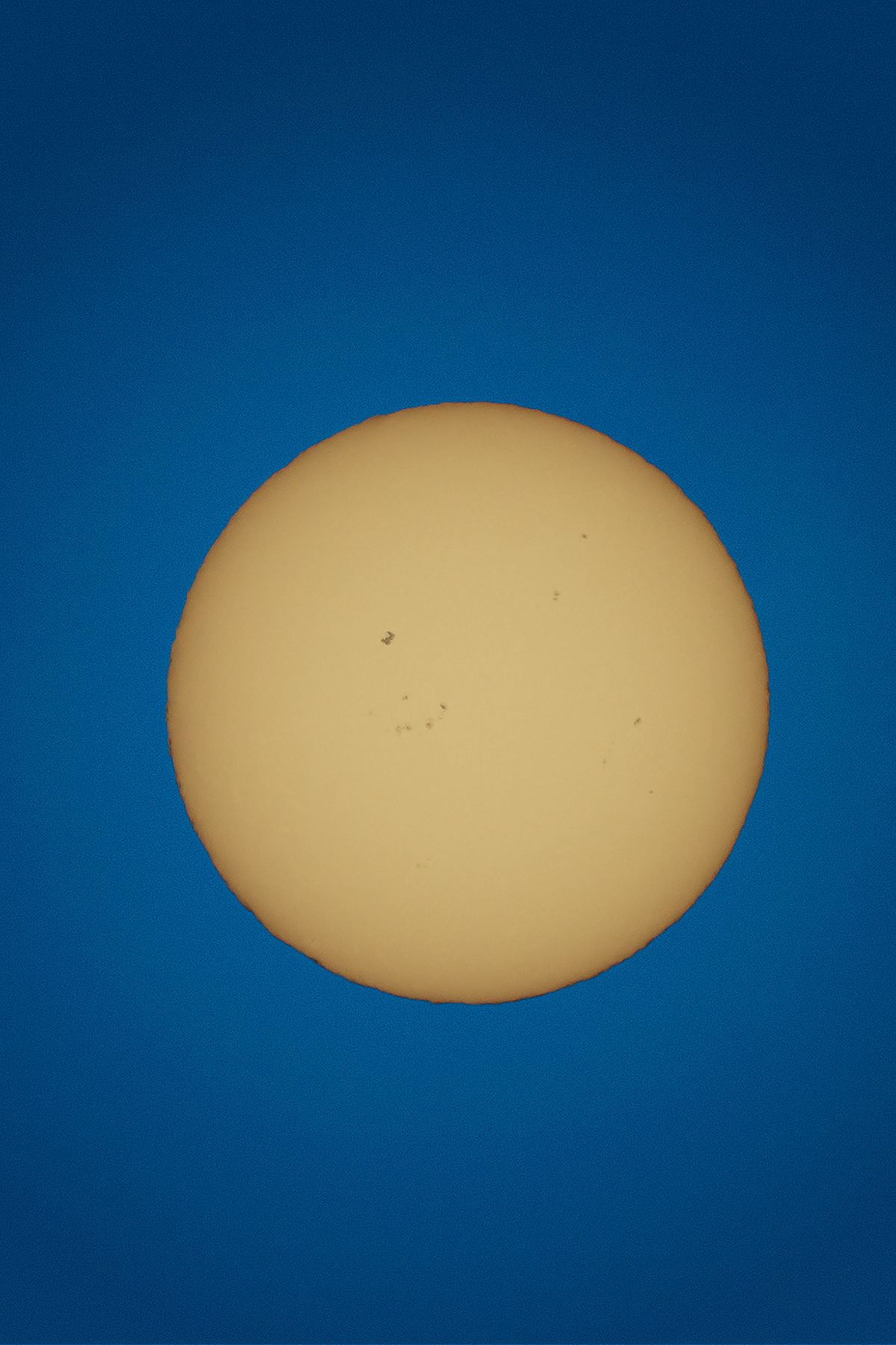 ISS Space Station Transiting the Sun