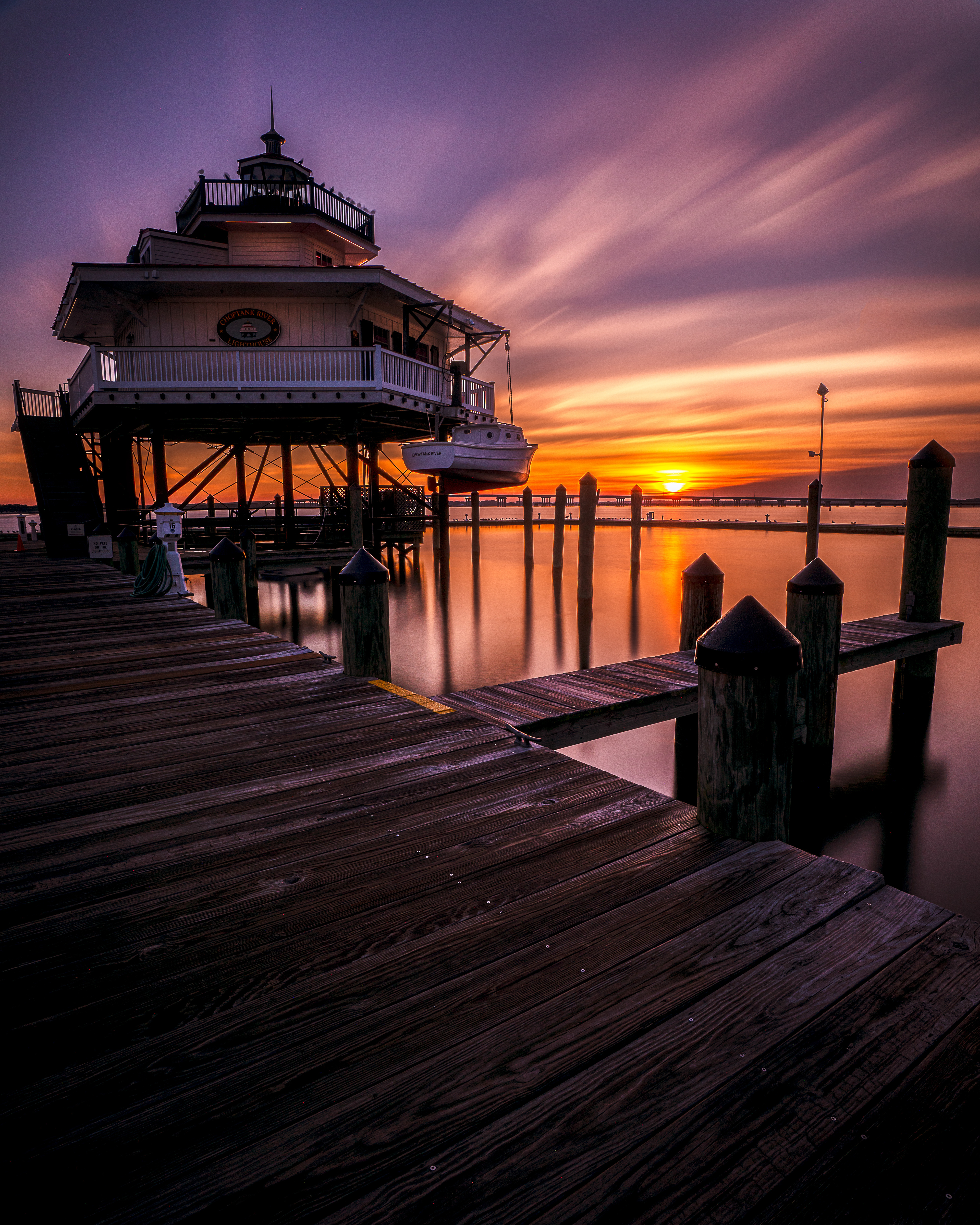 Cambridge Lighthouse at Sunrise