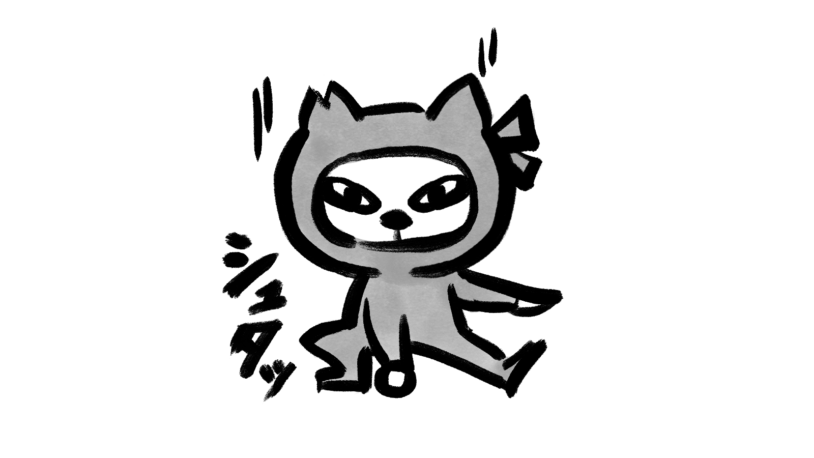 ninja cat drawing