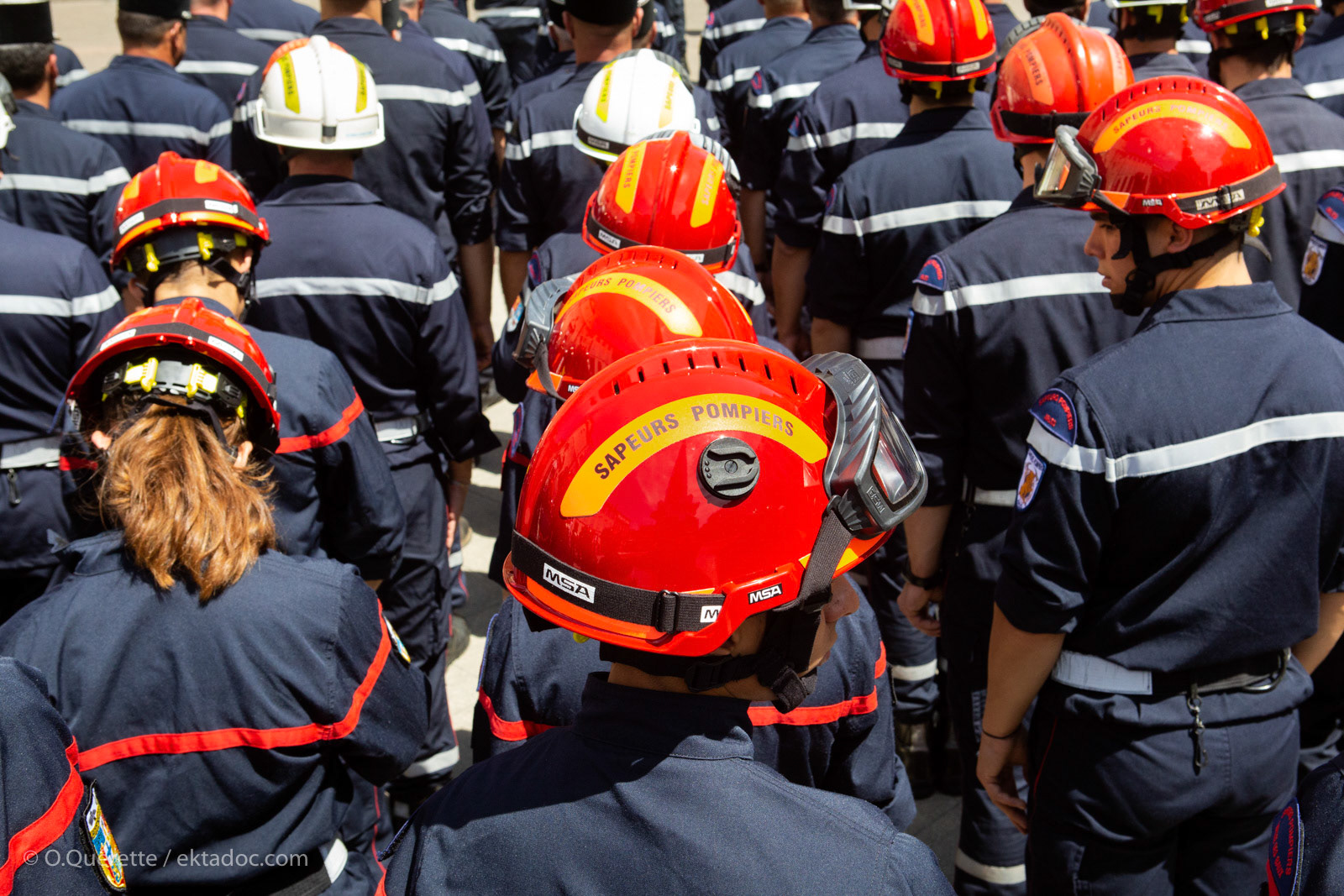 Journée nationale des sapeurs pompiers, place de la République à Arles