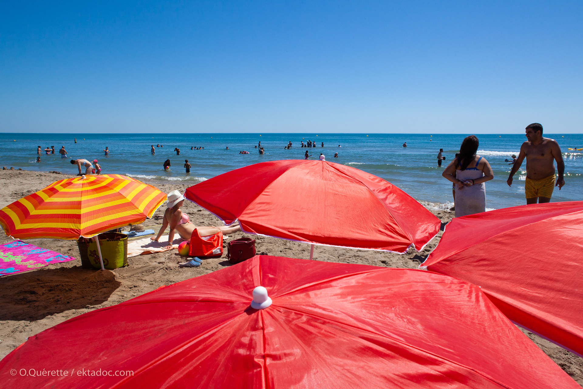 La plage de Piémanson à Salin de Giraud, commune d'Arles