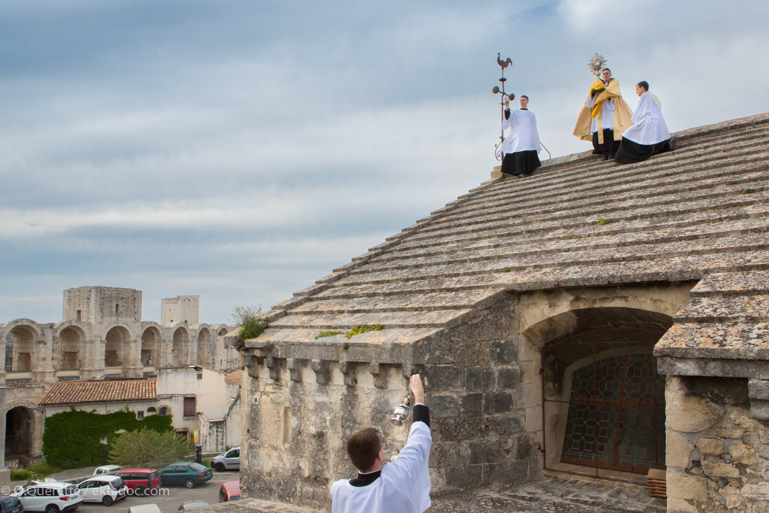 Célébrations de Pâques à l'église de la Major pour la messe de Pâques et la bénédiction de la ville d'Arles