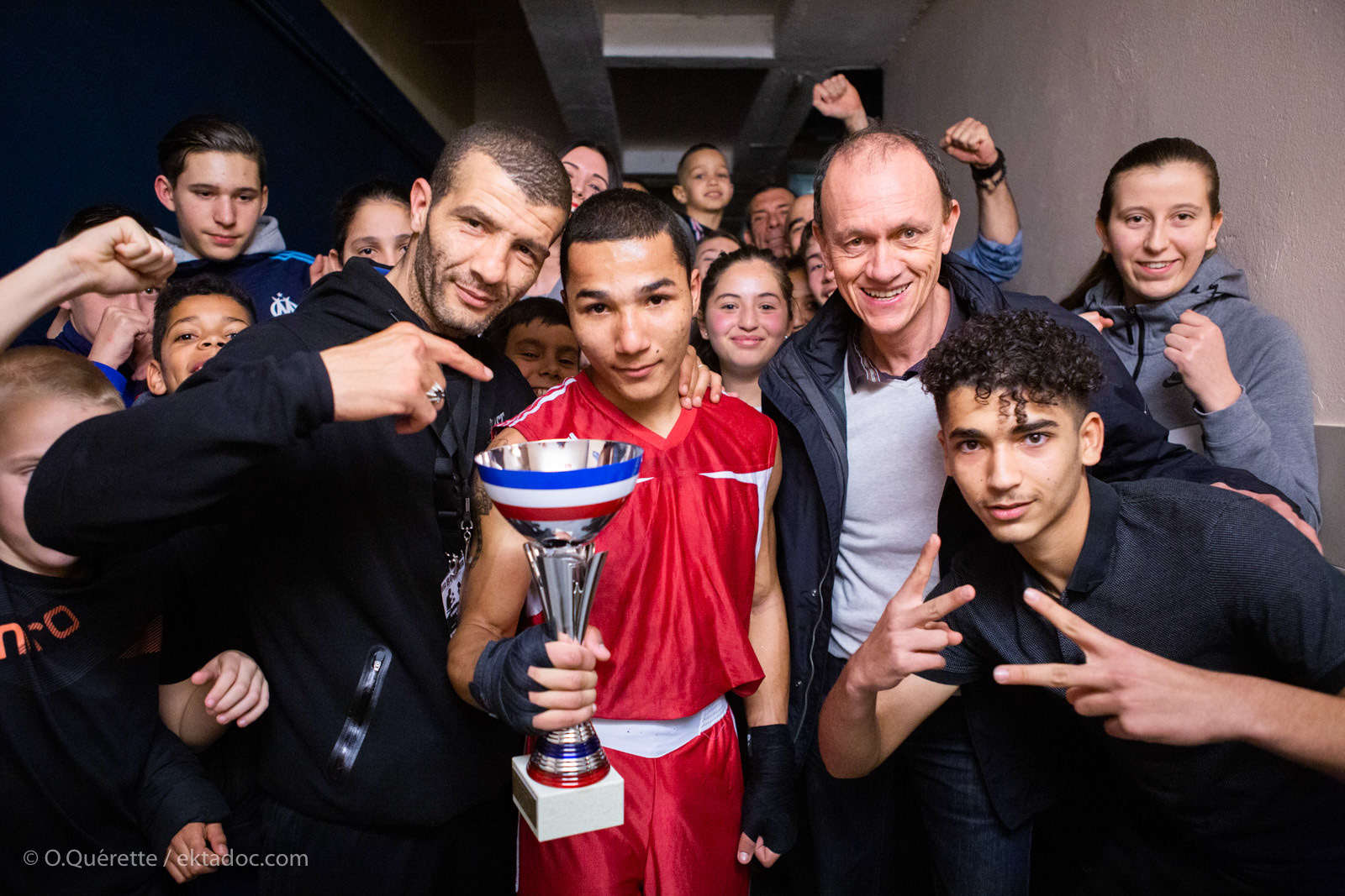 Gala de boxe organisé par l'Association des jeunes sportifs au gymnase Fournier à Arles