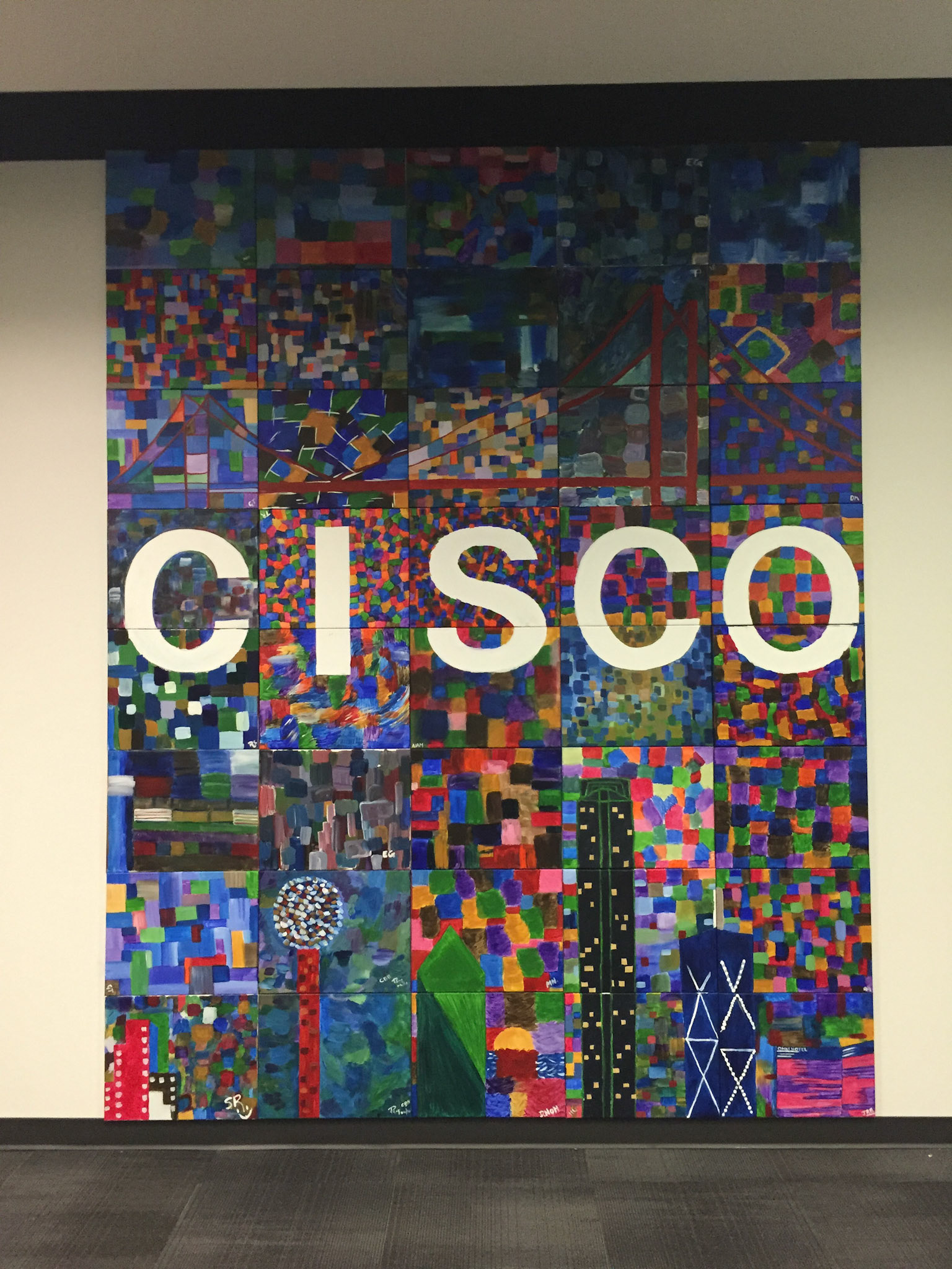 Another awesome campus event coordinated by me, and created by employees of Cisco Richardson. Mine is last column, second from the bottom. April 26, 2016