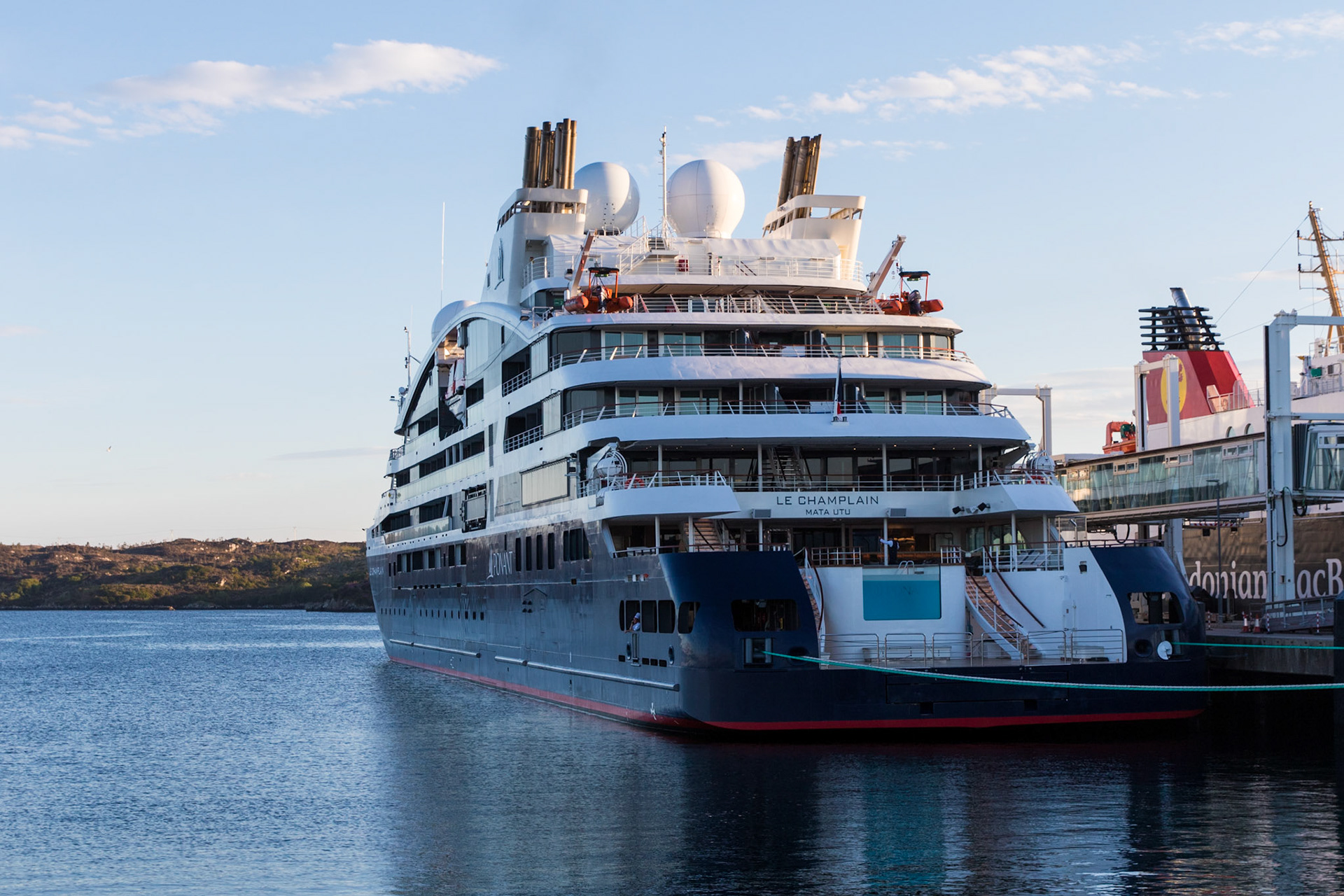 Ponant Le Champlain at Stornoway, Isle of Lewis