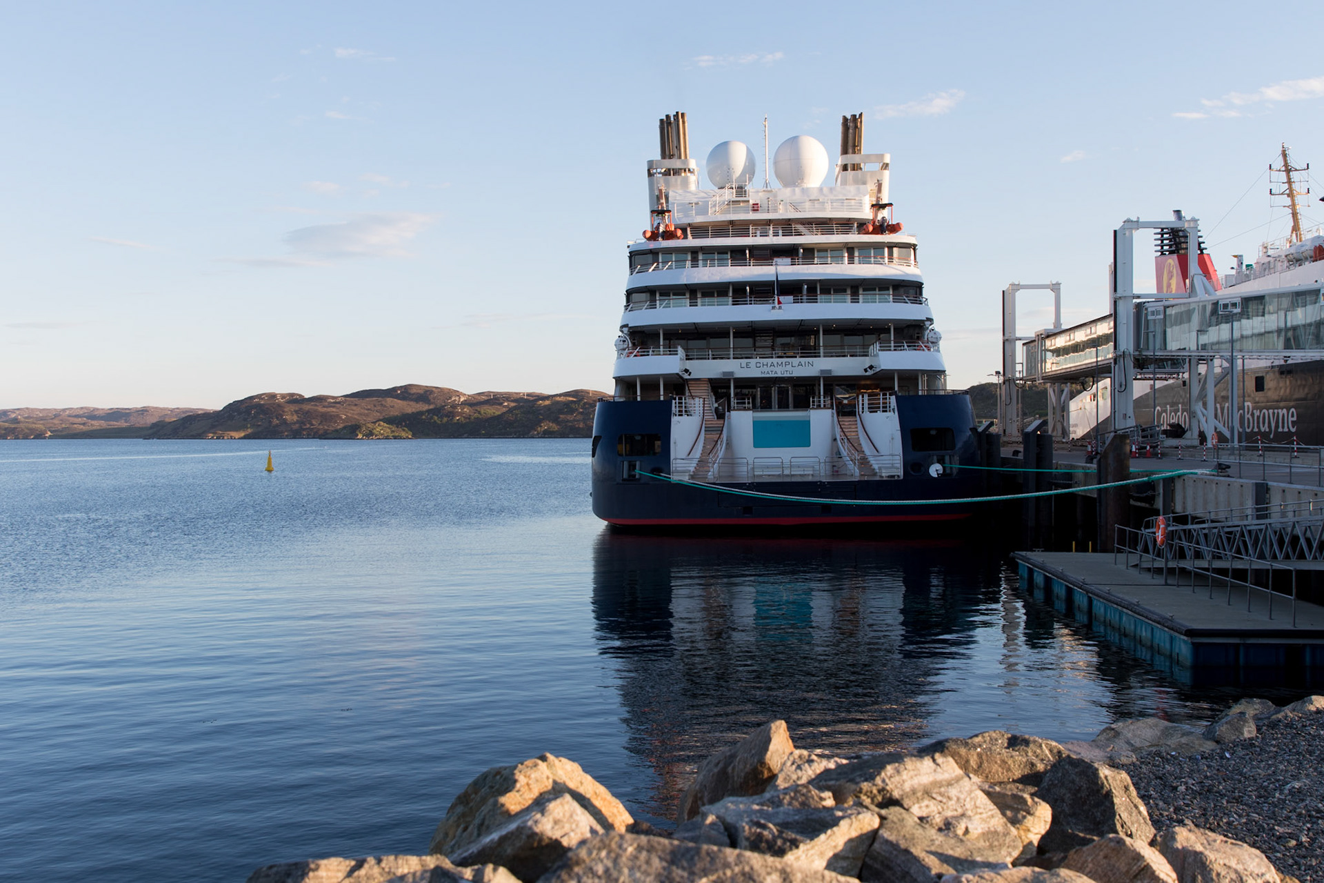 Ponant Le Champlain at Stornoway, Isle of Lewis