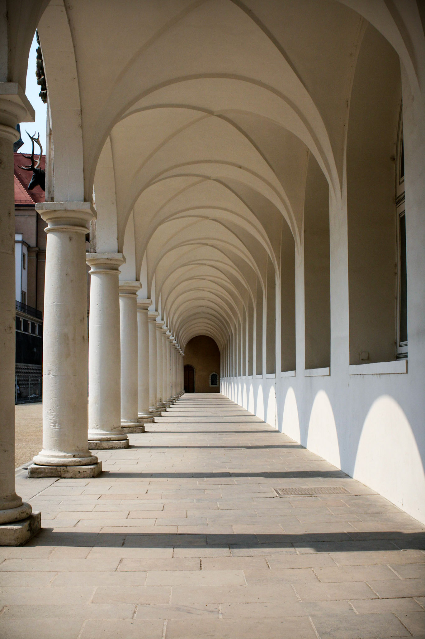 Behind Furstenzug. Dresden, Germany. Aug 8, 2007
