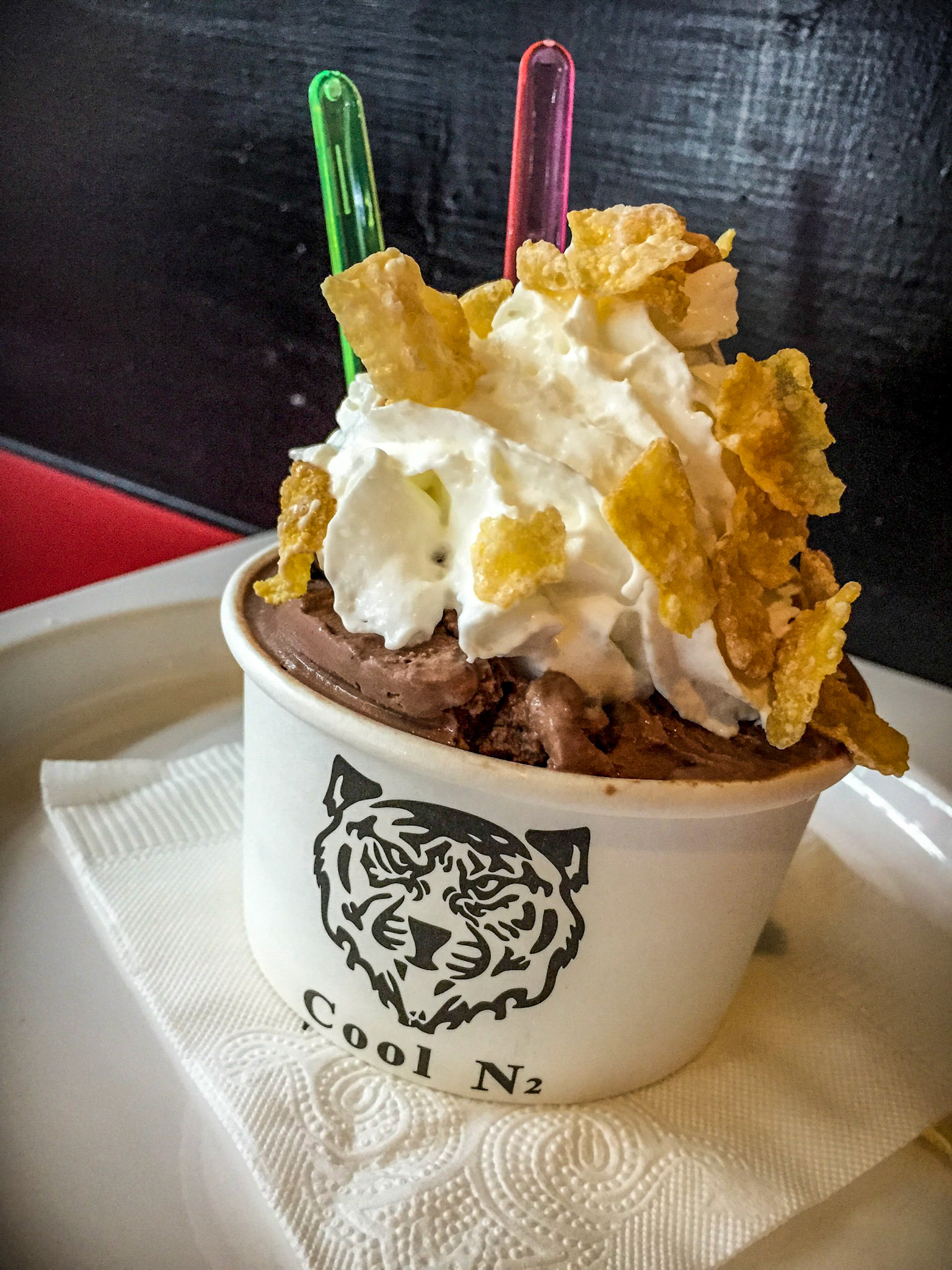 Liquid Nitrogen Ice Cream. Taipei, Taiwan. Nov 3, 2014