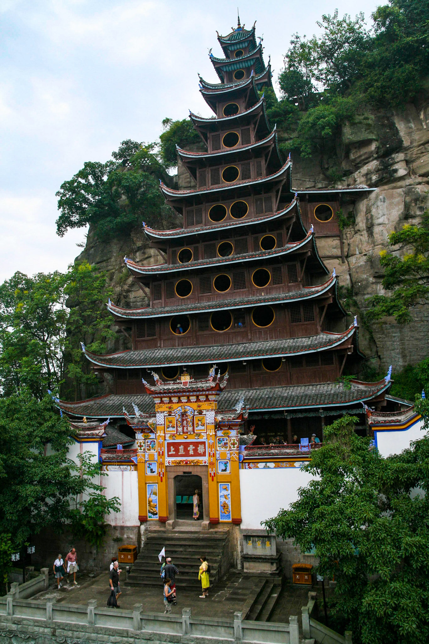 Shibaozhai Red Pagoda, Yangtze River, Chongqing, China. Sept 4, 2010