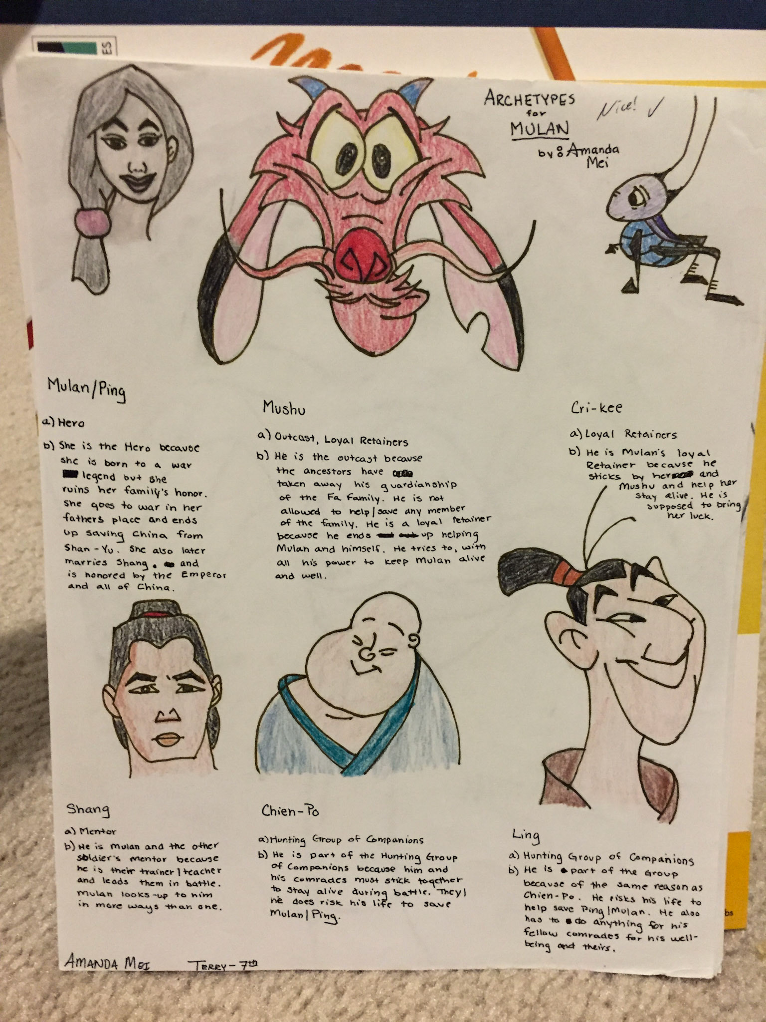 Apparently this happened...I think this was English assignment in high school.