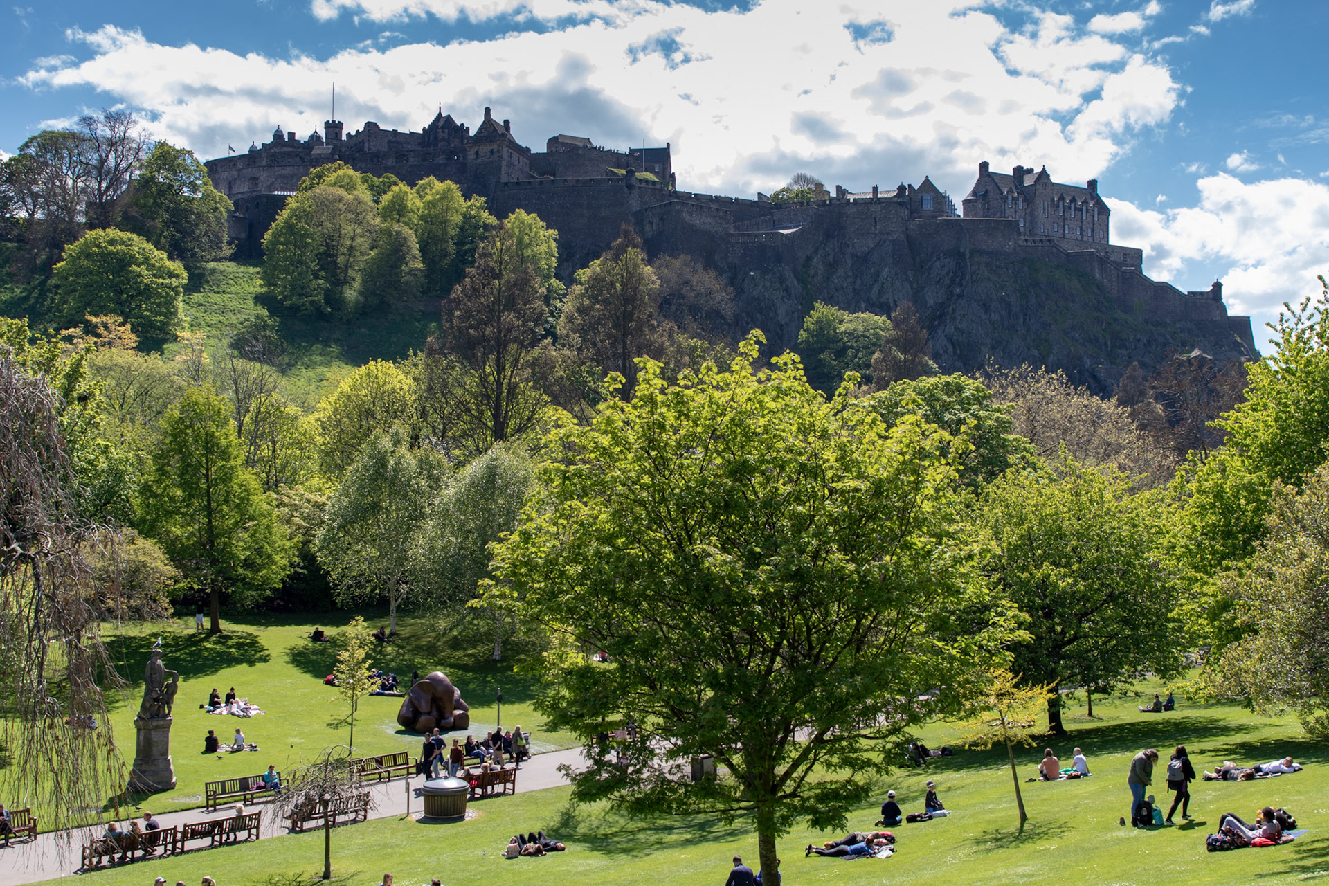 Edinburgh Castle from the Princes Street Gardens