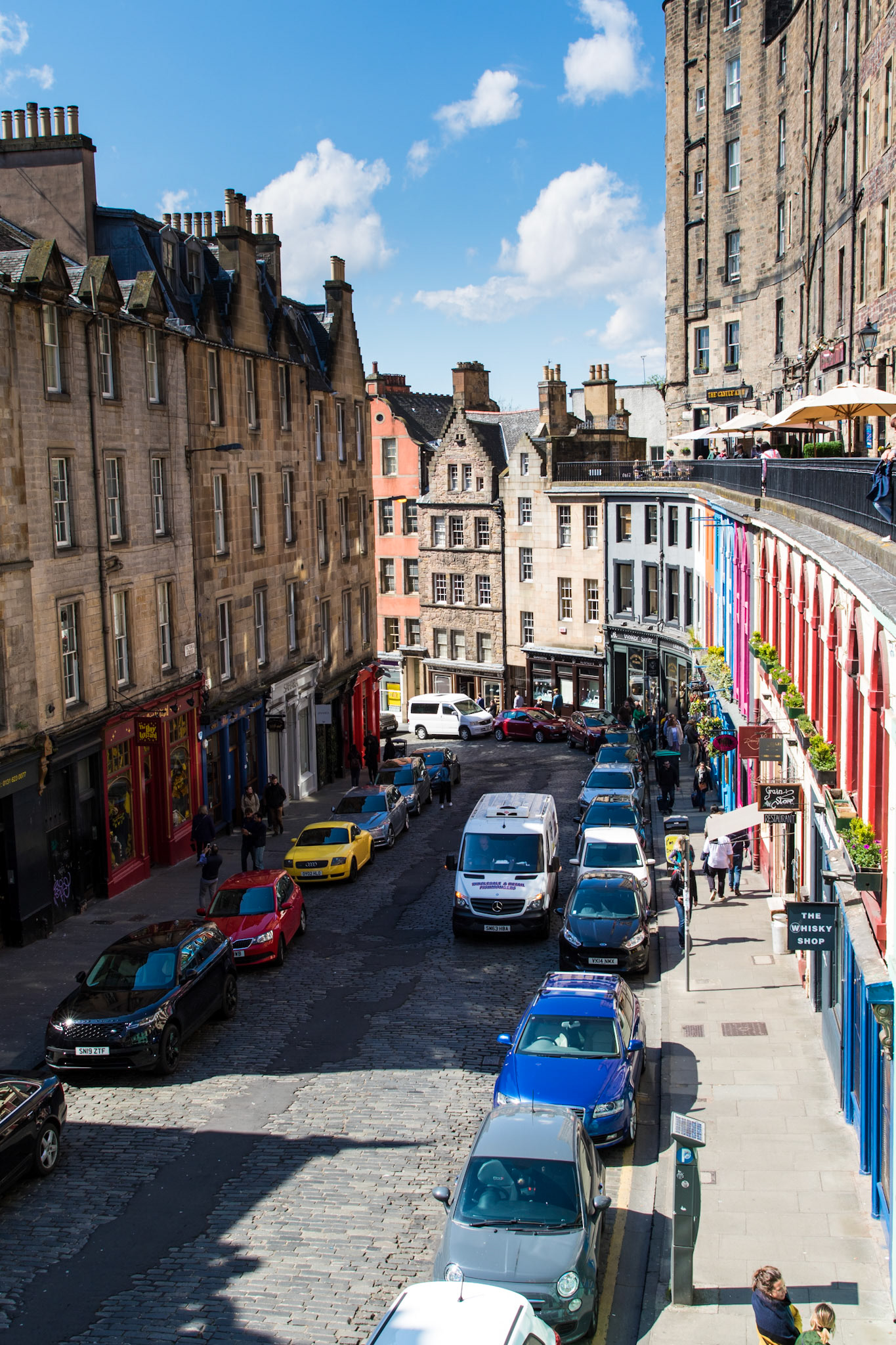 Many fans believe this stretch of the Royal Mile was J.K. Rowling’s inspiration for Diagon Alley in Harry Potter. Whether this particular fact is true or not, there is no doubt that this beautiful city and country was infused into many aspects of the books and movies. 🧙‍♂️🧙‍♀️
. . .
Victoria Street
Edinburgh, Scotland
May 12, 2019

#victoriastreet #edinburgh #scotland #harrypotter #diagonalley #tauck #travel #travelphotography