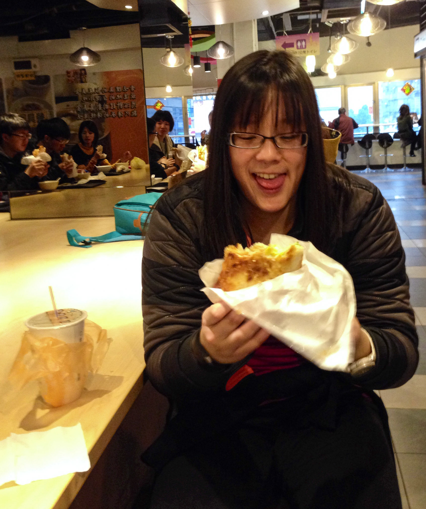 My favorite breakfast. Taiwanese shao bing you tiao. Taipei City, Taiwan. Jan 20, 2014