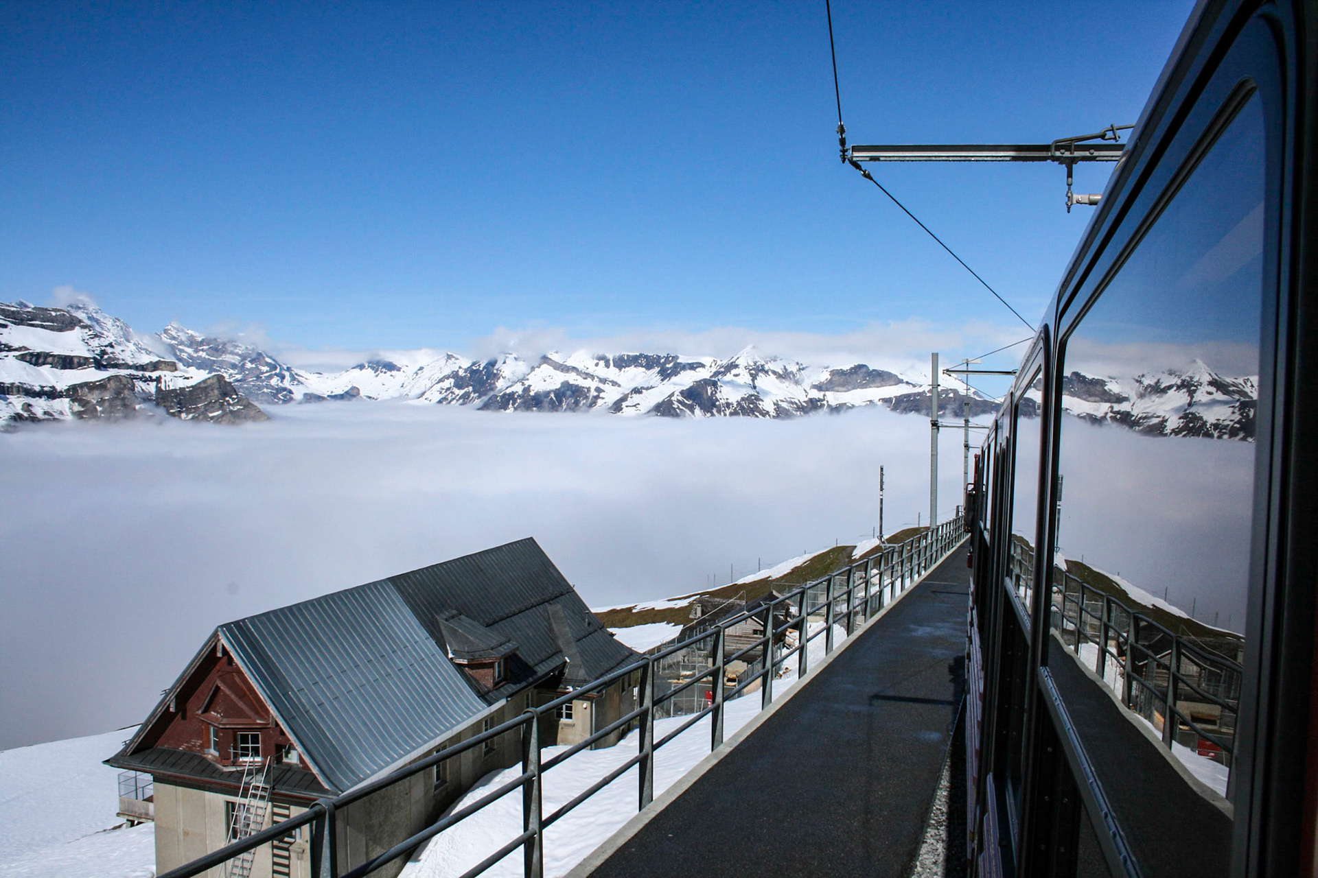 Eigergletscher Train Station. Jungfrau-Aletsch, Lauterbrunnen, Switzerland. May 21, 2008