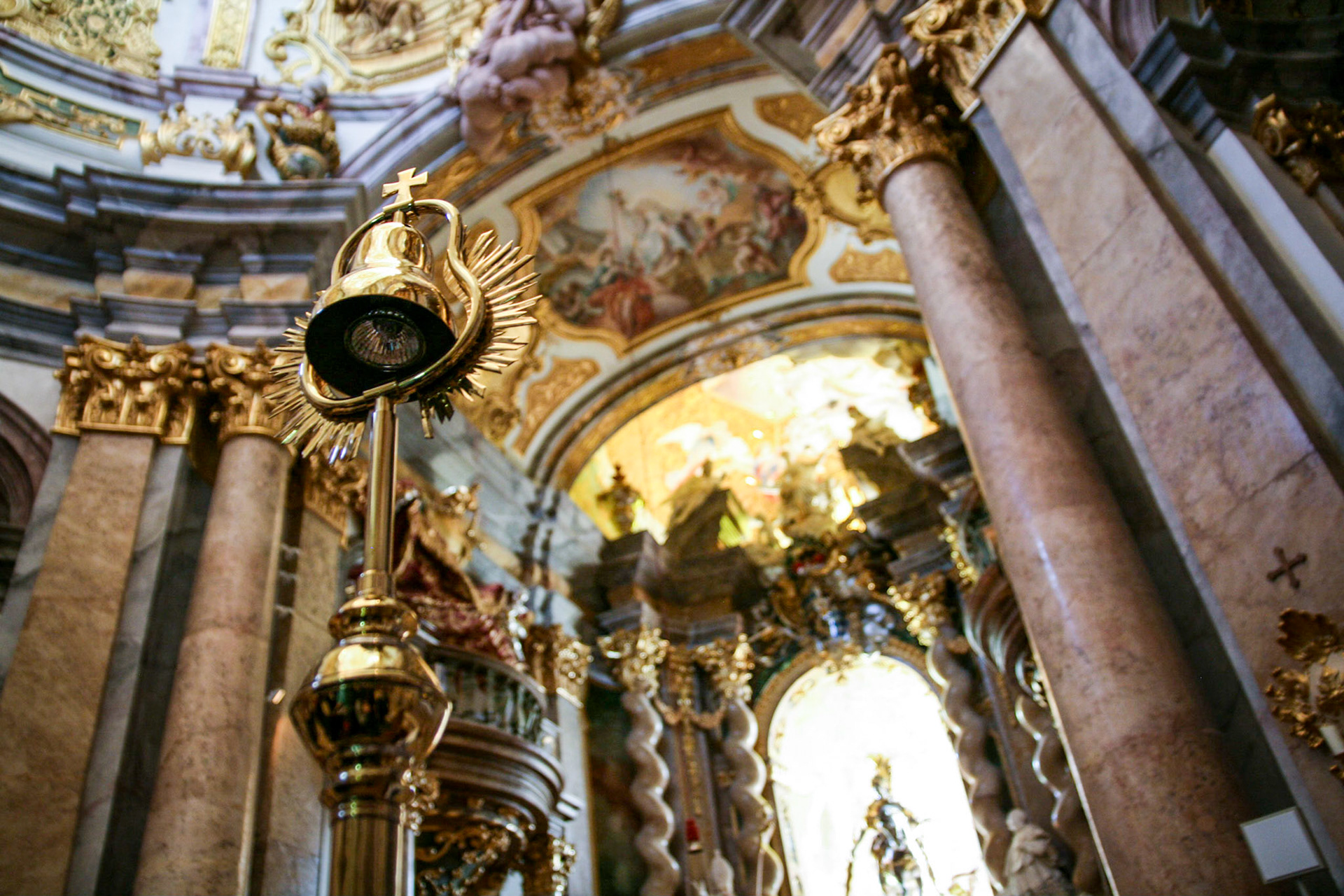 Weltenburg Abbey Church. Danube Gorge, Kelheim, Germany. Apr 28, 2009