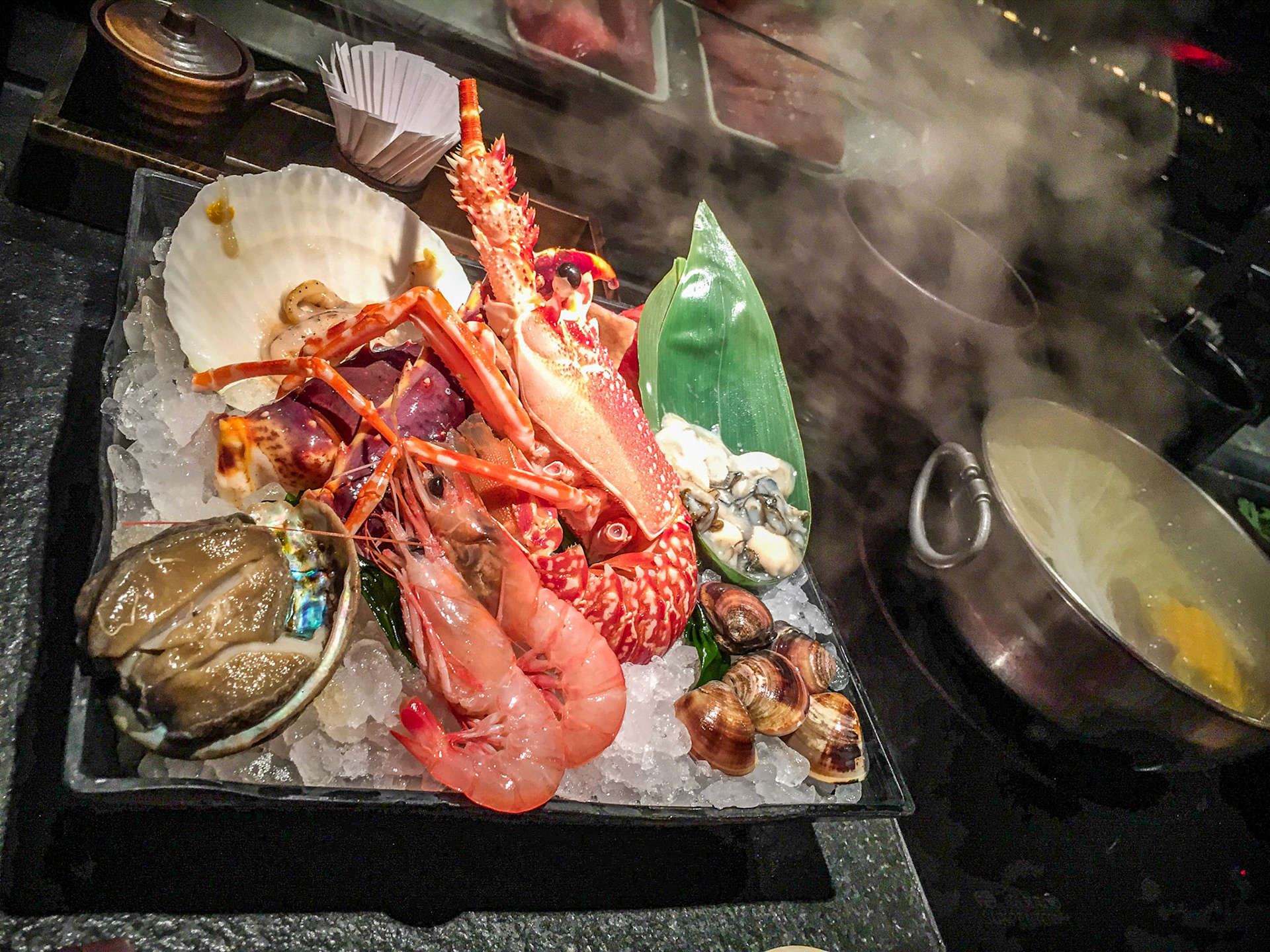 Taipei Fish Market and Addiction Aquatic Development Seafood Hot Pot. Taipei, Taiwan. Nov 2, 2014