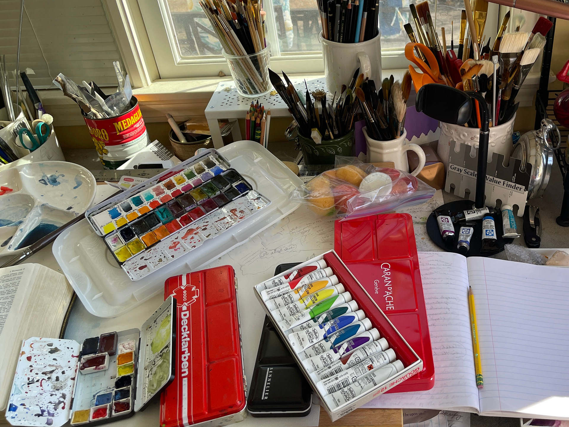 Packing up some new supplies for a road trip. . .