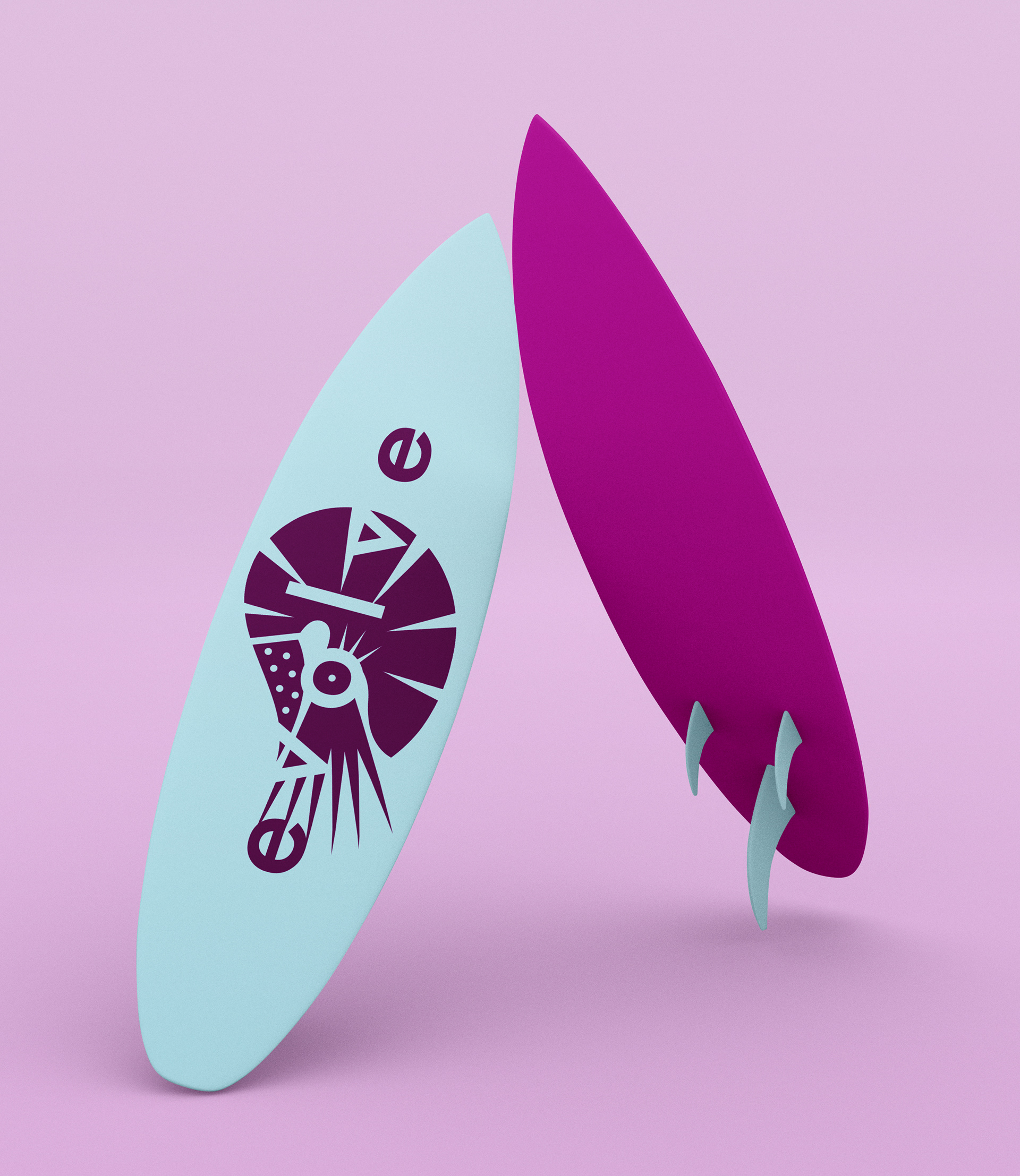 The edginess of the "evolve" design fits well as a surf company logo