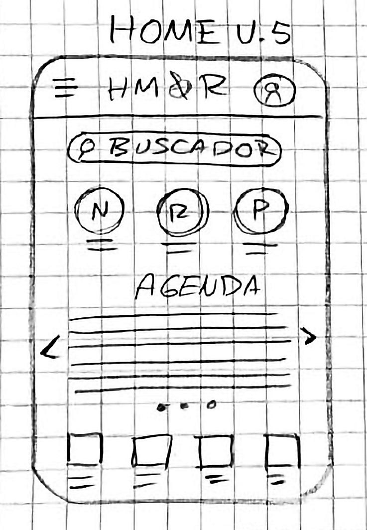 2. Pantalla de inicio de la aplicación en papel.