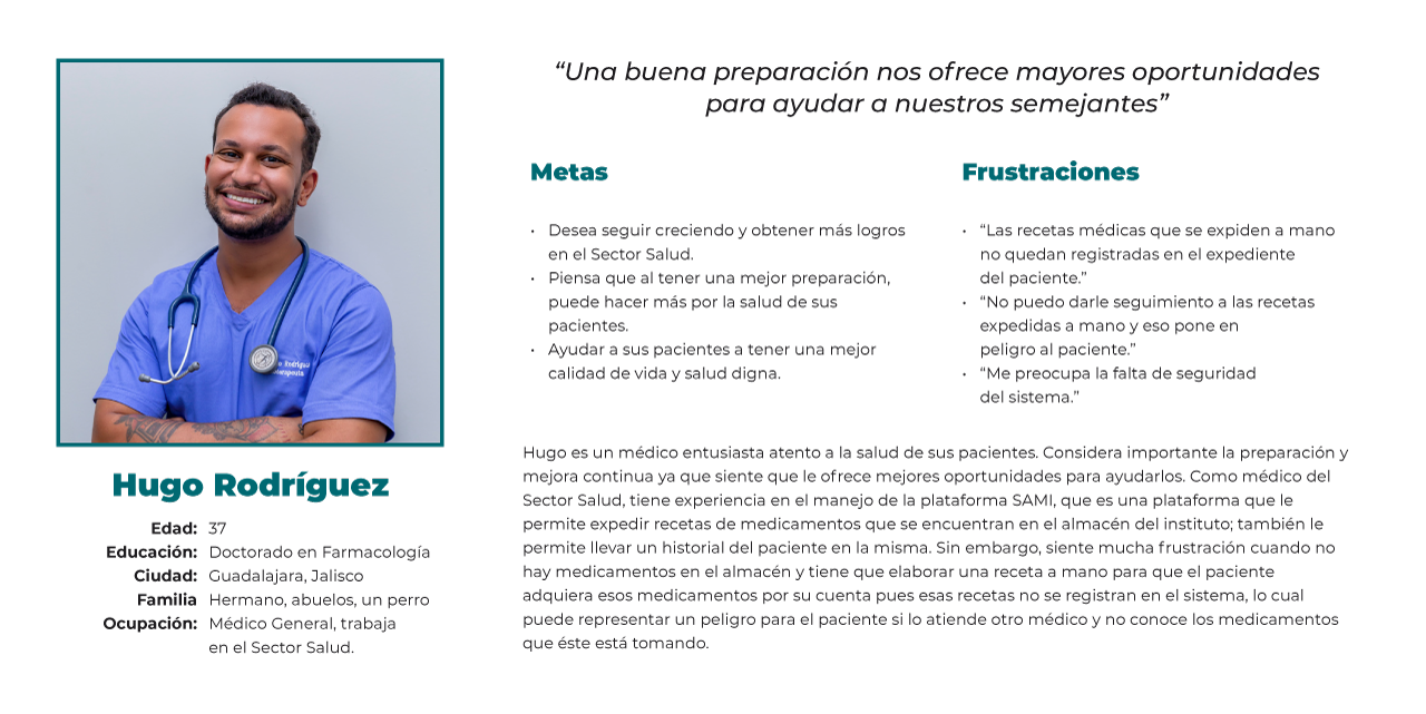 Persona: Hugo Rodríguez. "Una buena preparación nos ofrece mayores oportunidades para ayudar a nuestros semejantes".