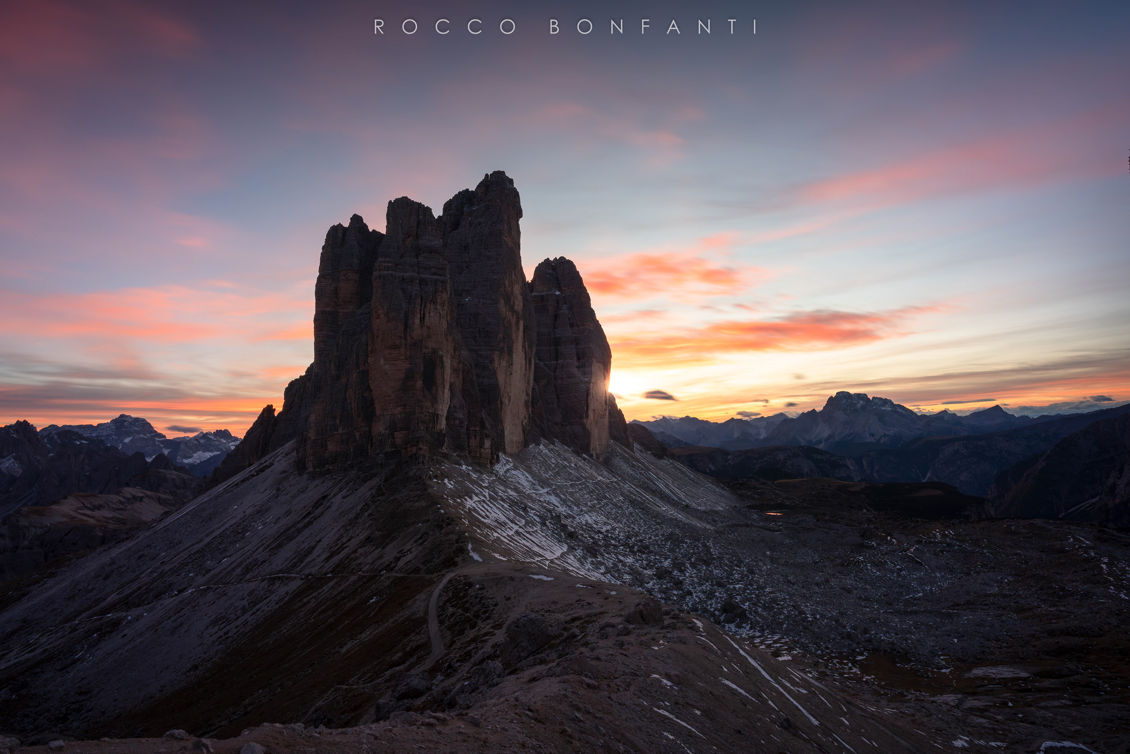 Tramonto a forcella lavaredo