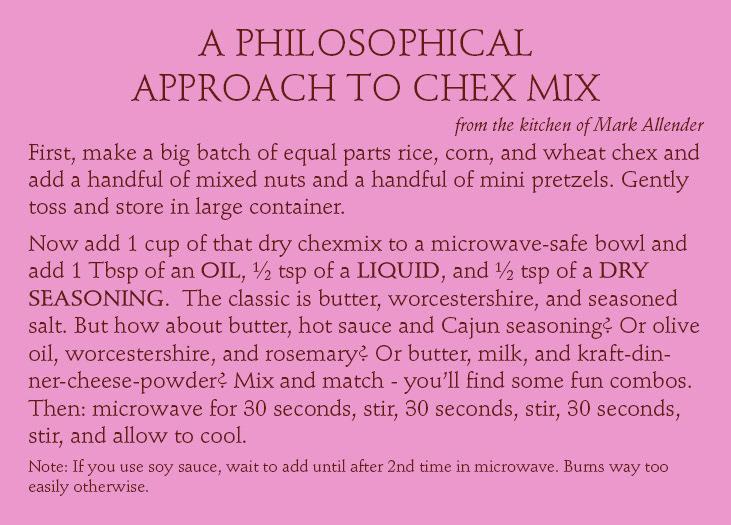 A Philosophical Approach to Chex Mix
