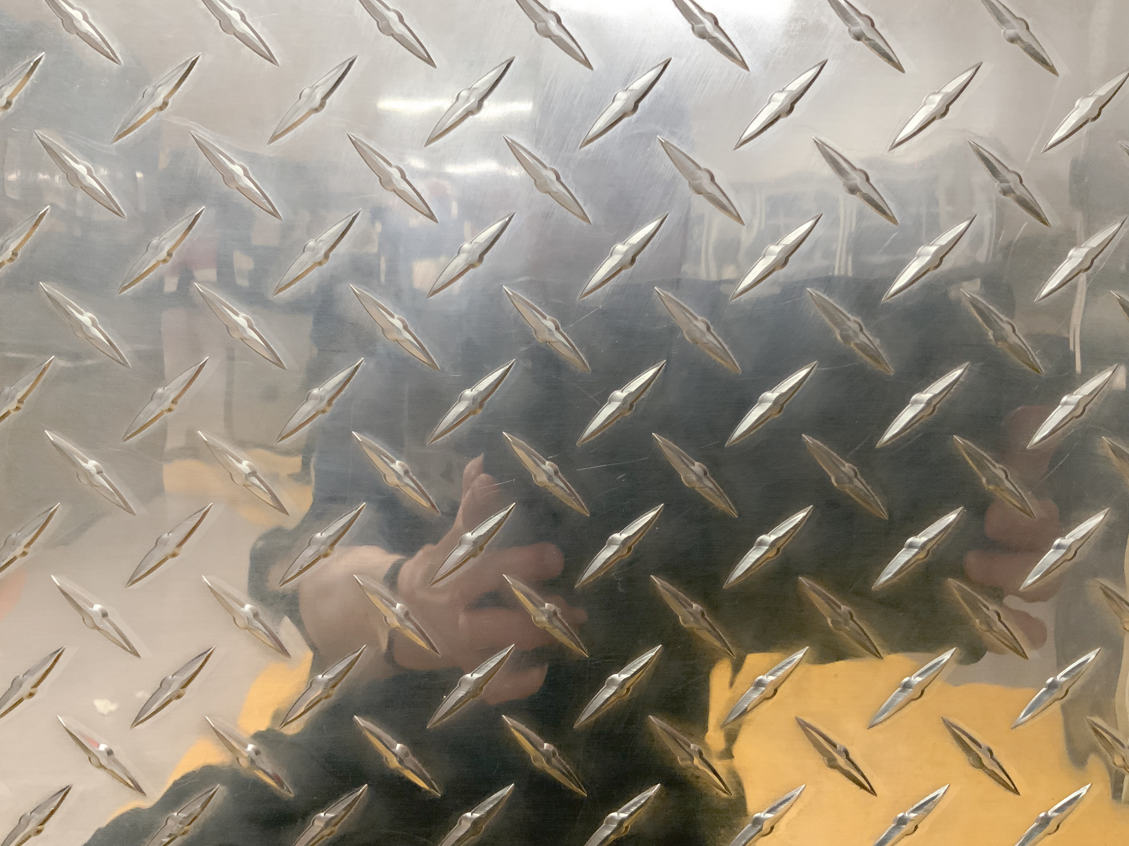 02 Stainless Steel Diamond Plate Wall Guard