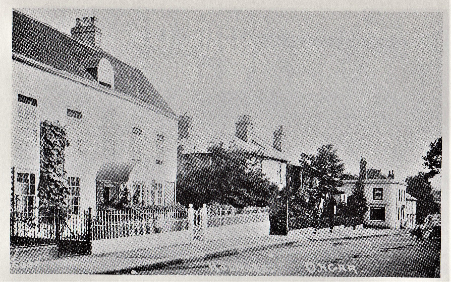 Holmlea. The house is older than the Regency front suggests, probably dating back to the mid 17th century.