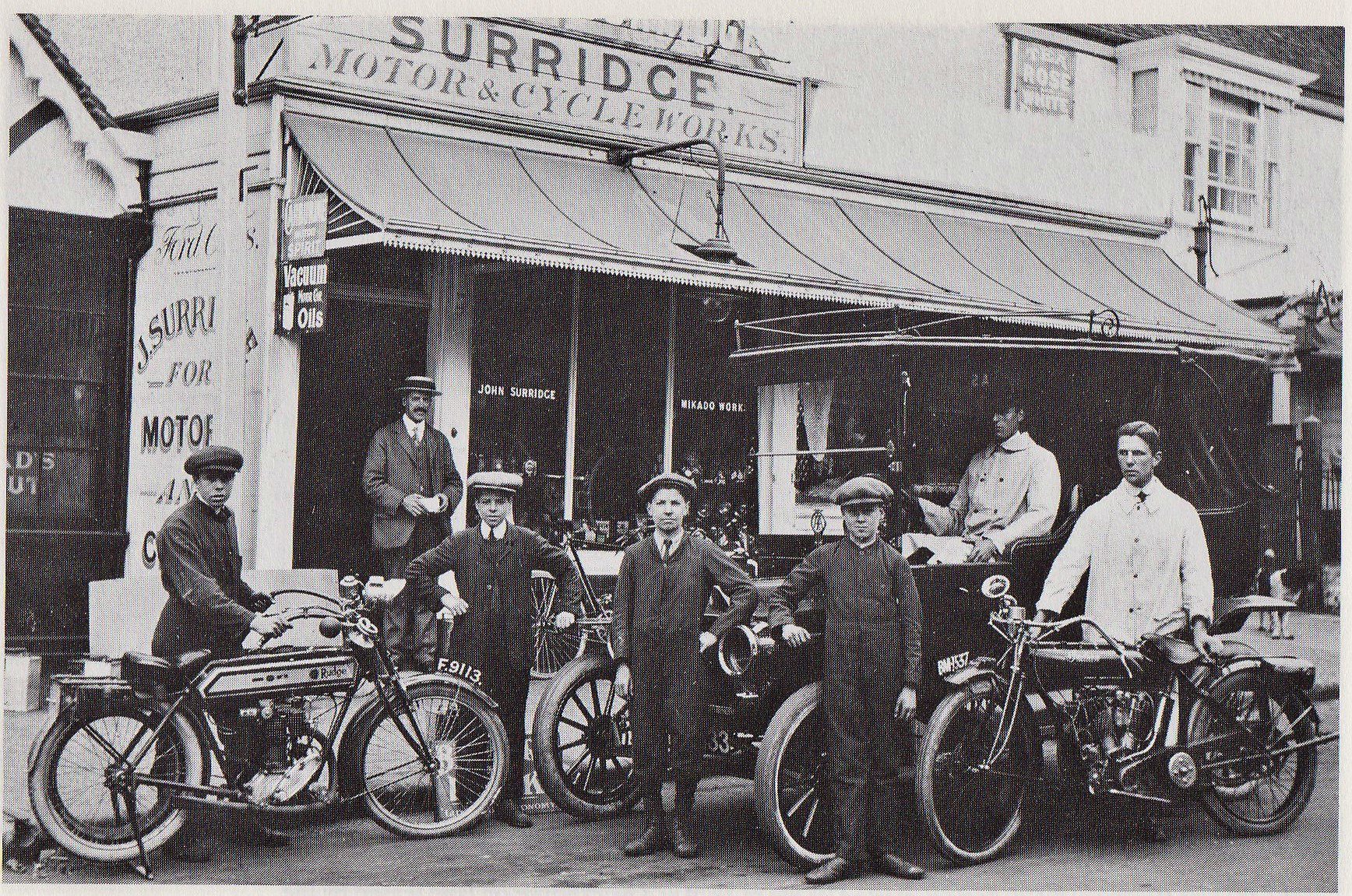Surridge 's 101 High Street. They sold and maintained cycles, motorbikes and Ford Cars. They also sold gramophones, phonographs were the first to stock gramophone records.