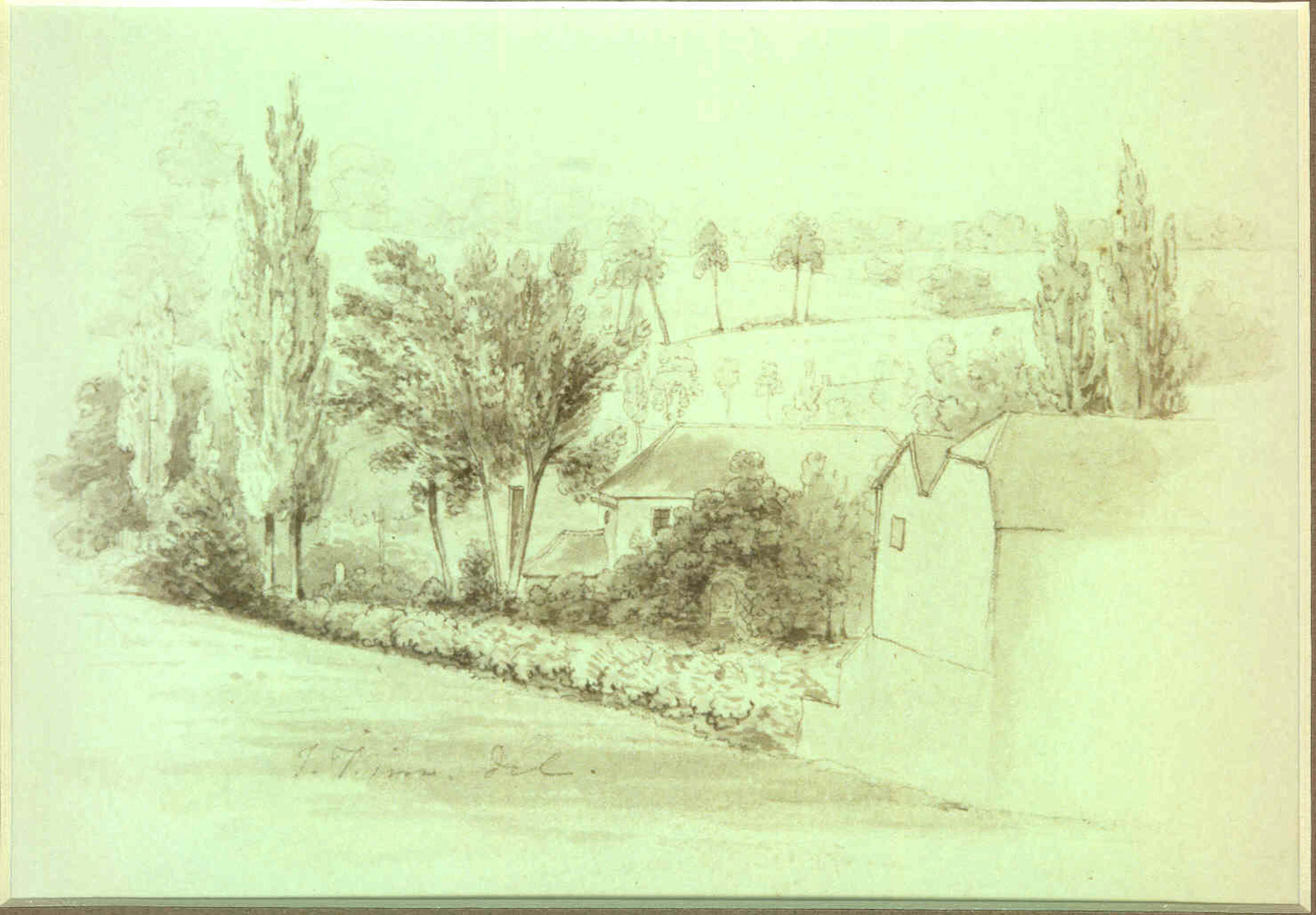 Meeting House and Burial Ground at Ongar by Isaac Taylor of Stanford Rivers circa 1822