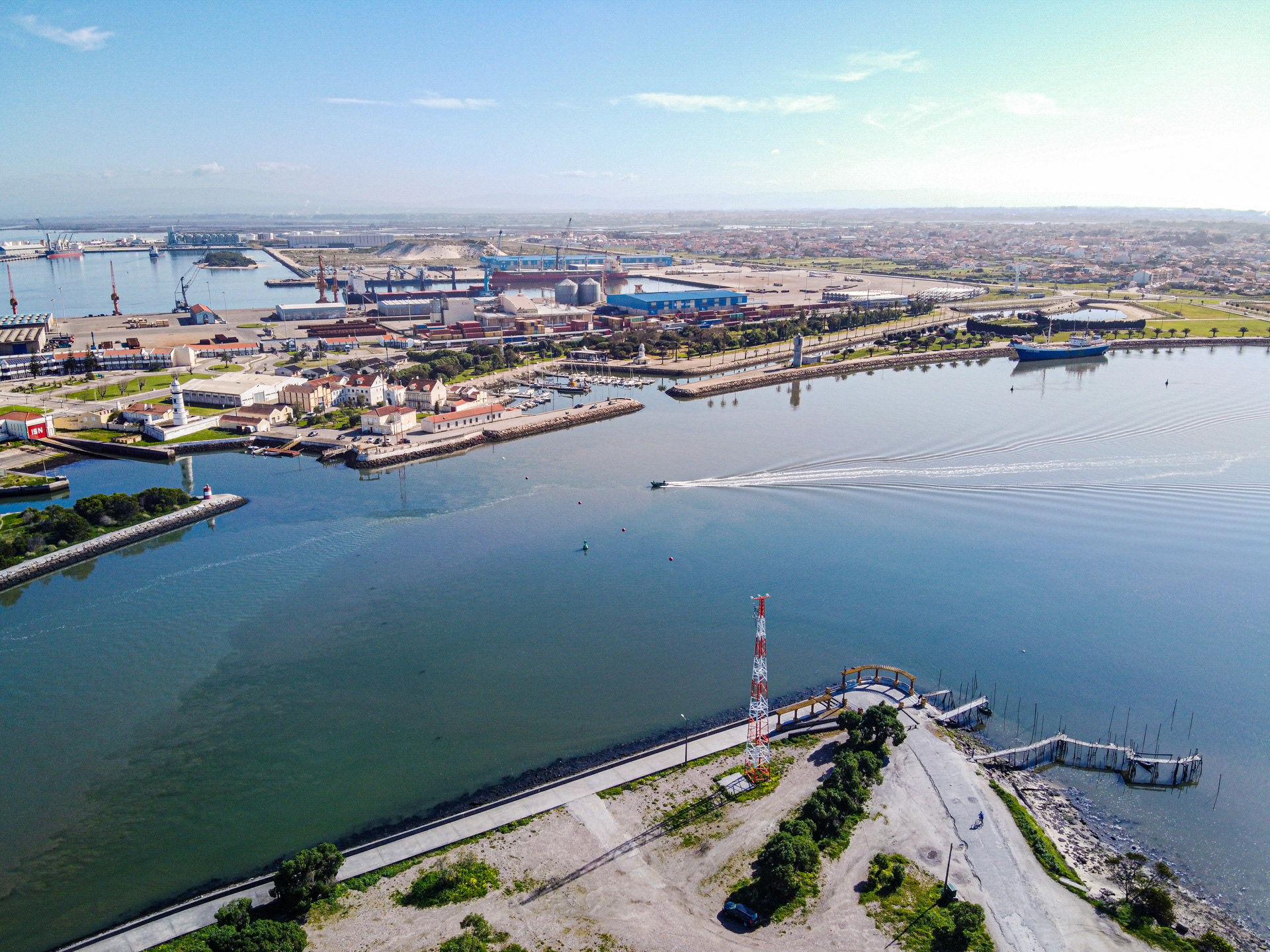 Fotografia aerea do Jardim Oudinot em Ílhavo