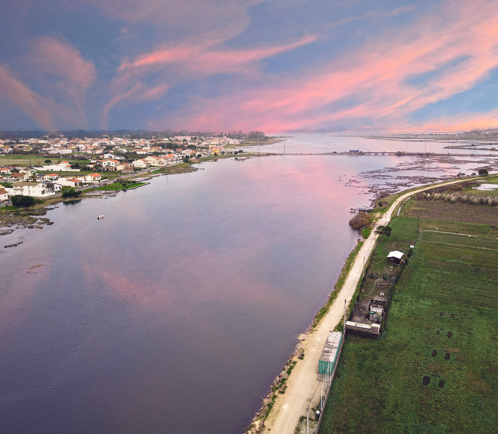 Fotografia aérea da Praia da Barquinha em Ílhavo