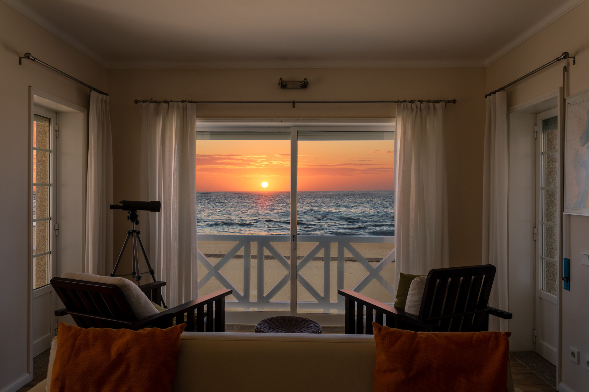 fotografia imobiliária por do sol praia